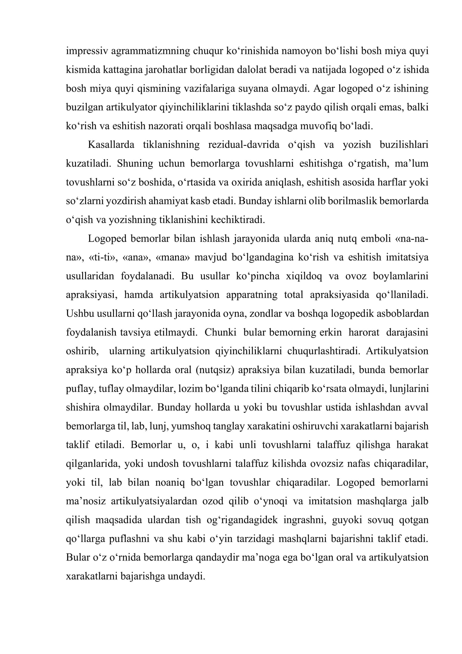 Afaziyada nutqni tiklash metodikasi 3