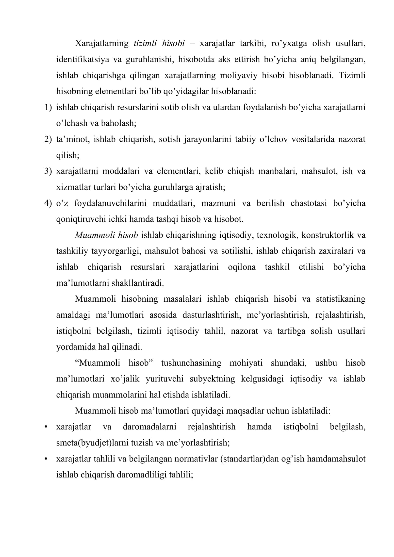 Boshqaruv hisobini tashkil etish 3