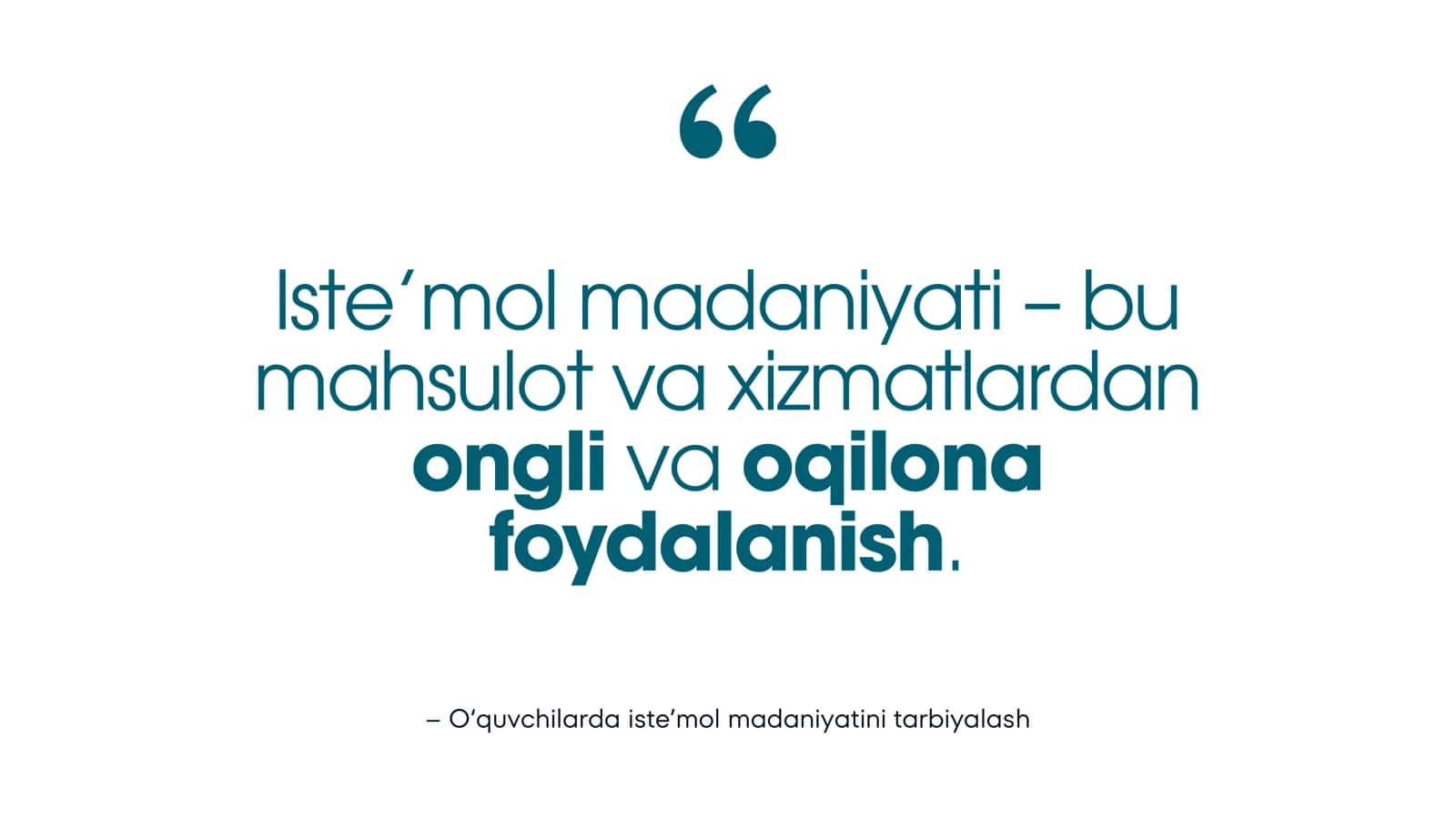 Iste’mol Madaniyatini Tarbiyalash 3