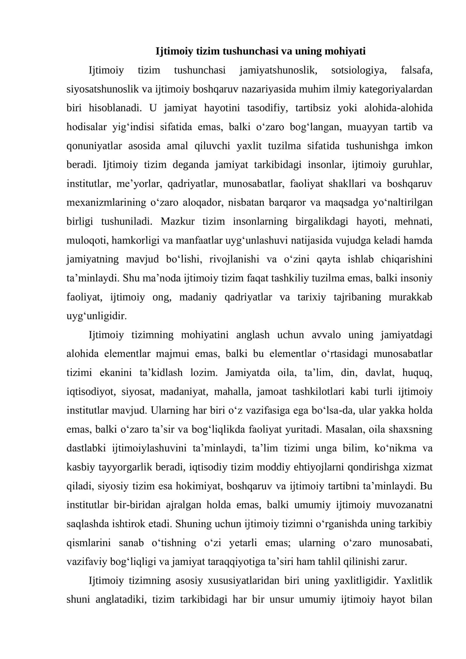 IJTIMOIY TIZIM TUSHUNCHASI 3