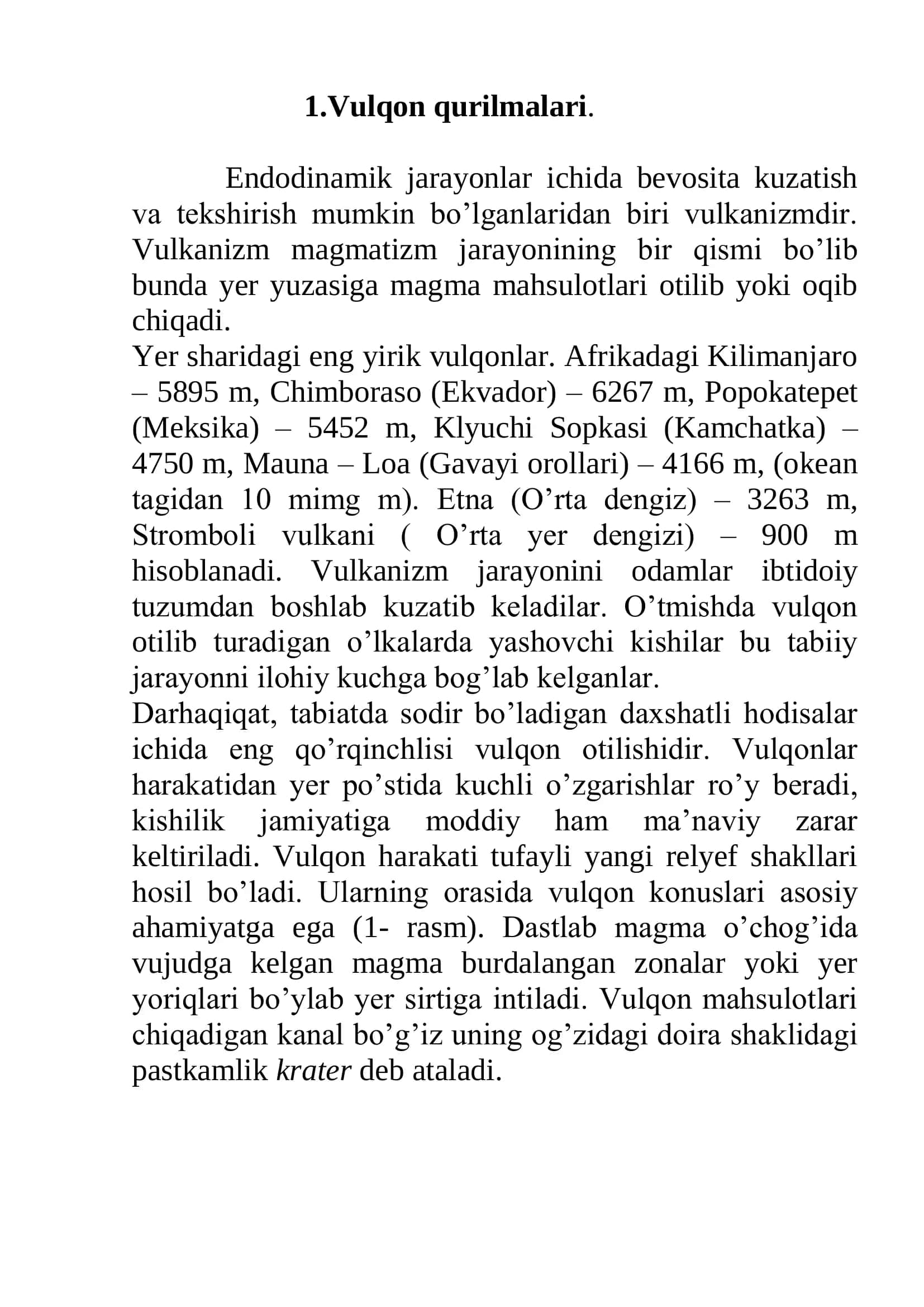 Effuziv Magmatizm – Vulkanizm 3