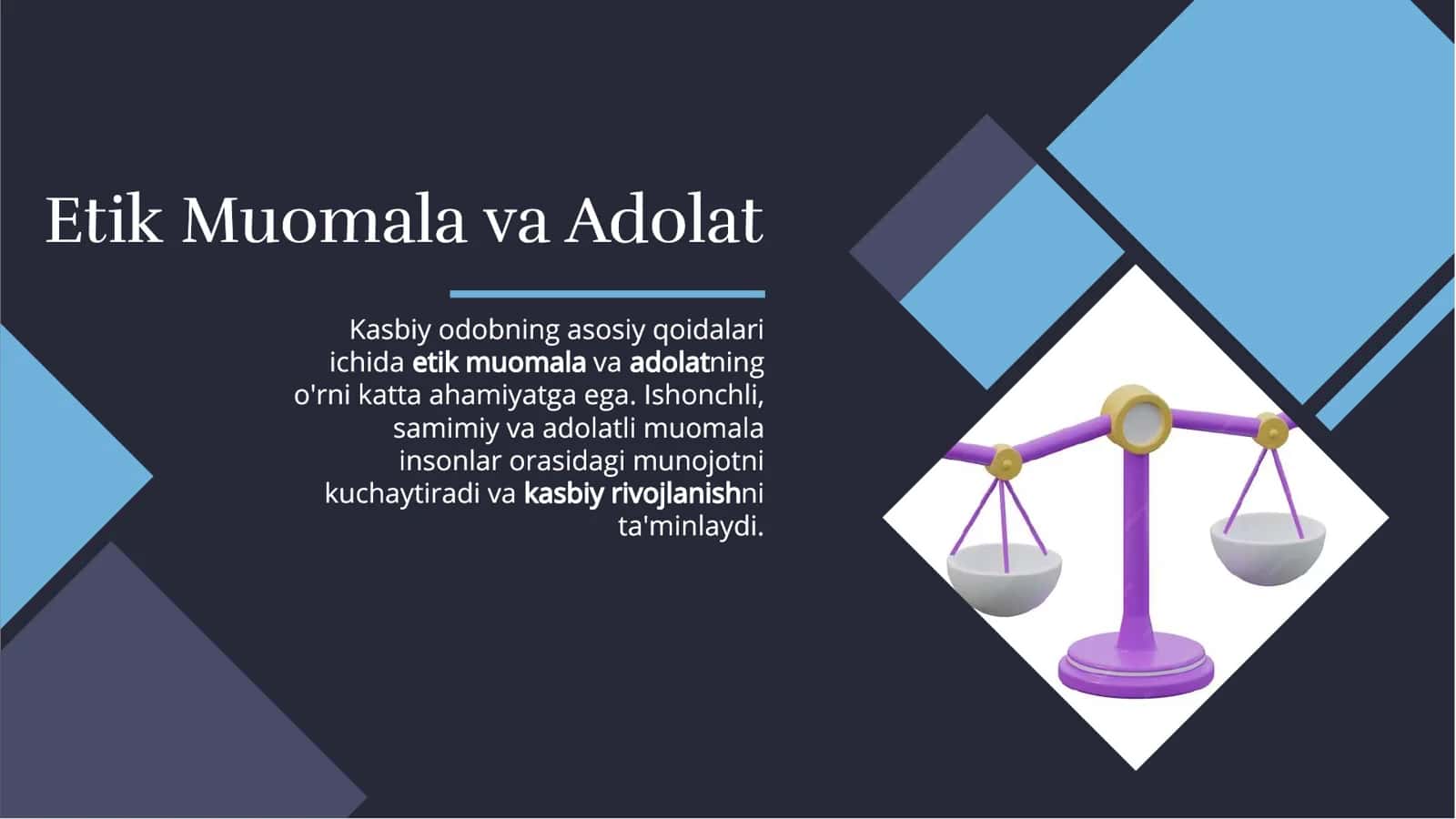 Kasb odobi haqida 3