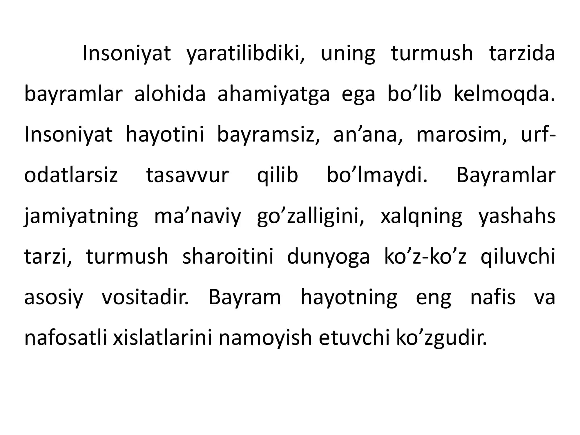 O'zbek xalq bayramlari tarixi va ahamiyati 3