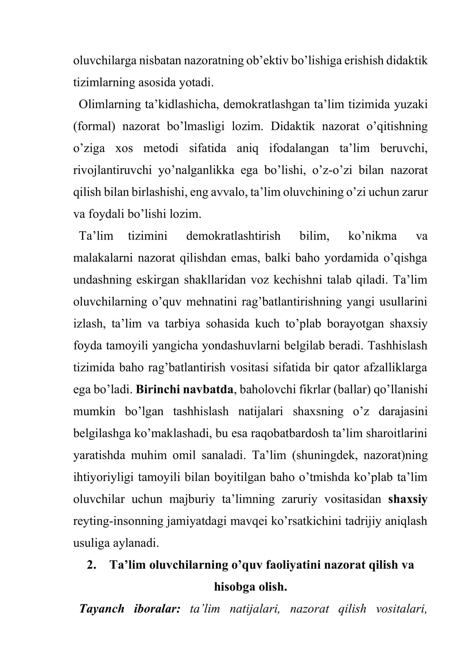 Ta’lim olganlikni tashhis etish 3