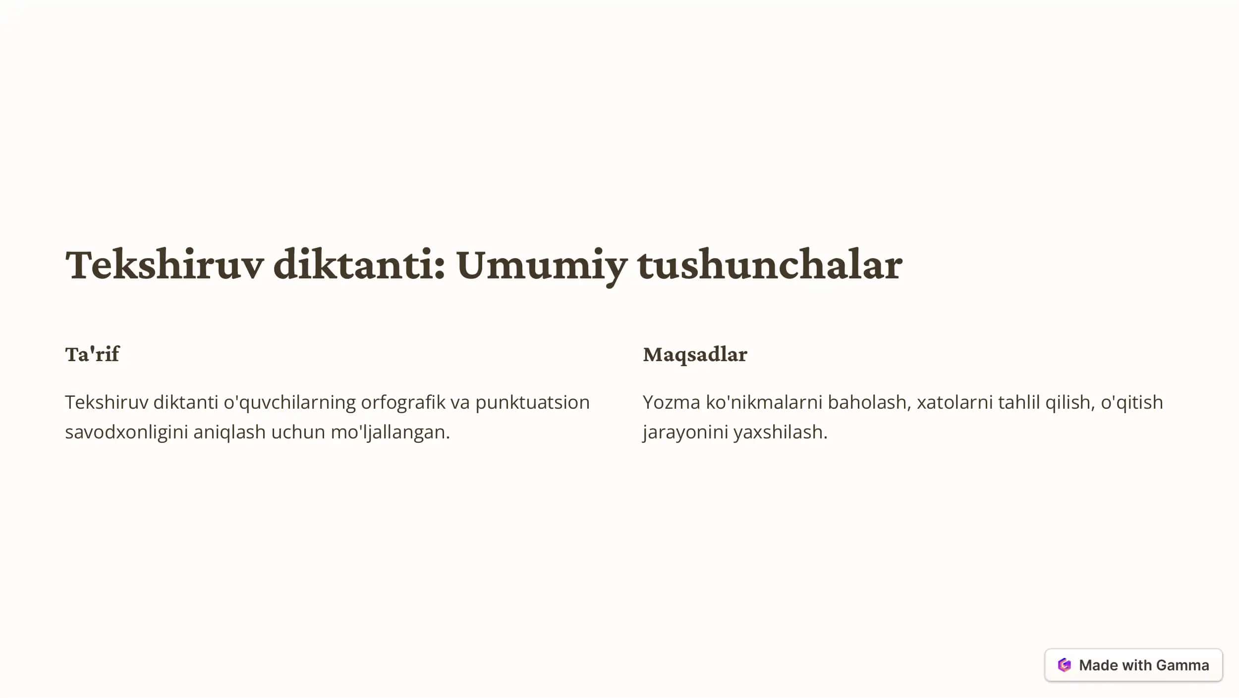Boshlang'ich sinflarda tekshiruv diktantlari 3