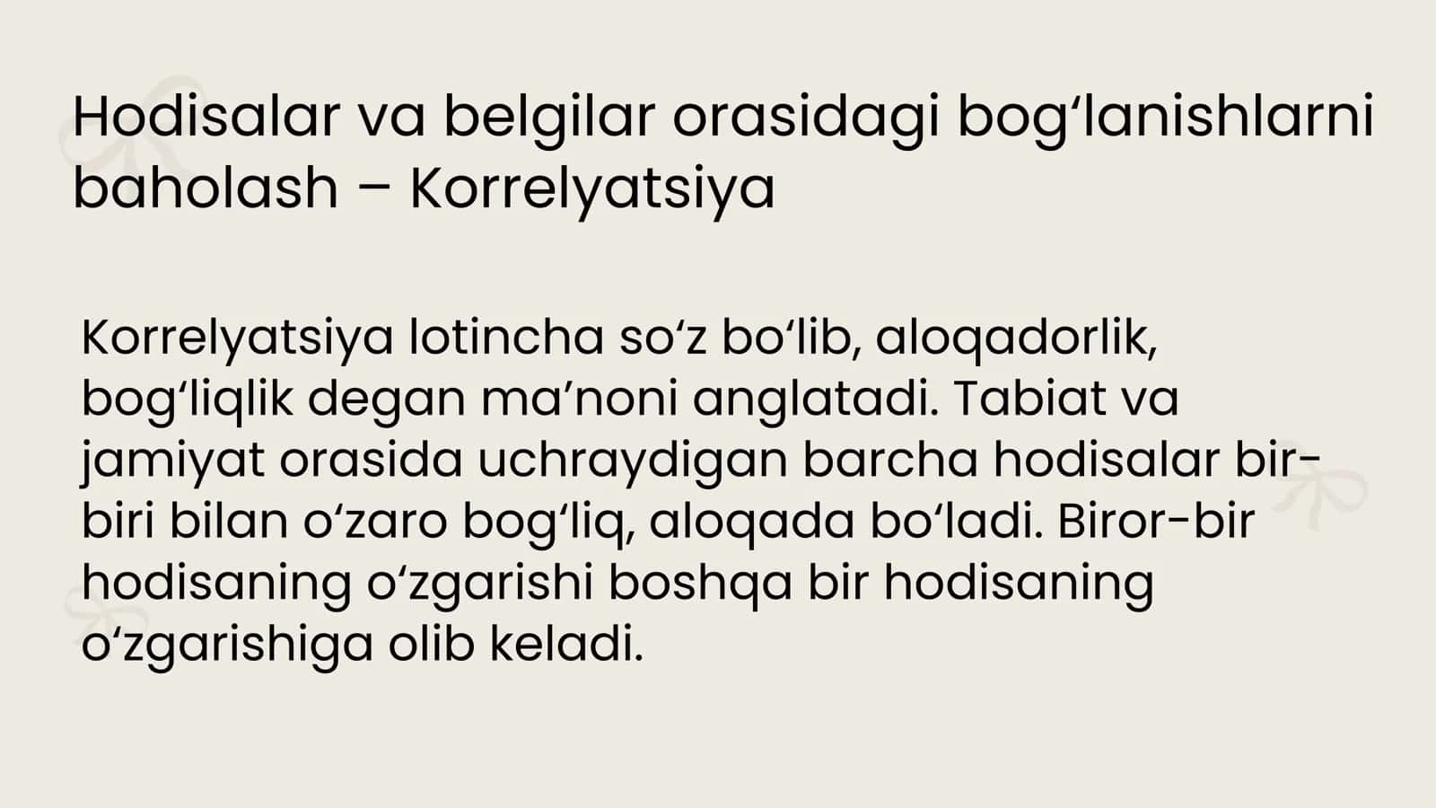 Korrelyatsiya koeffitsienti, uning baholash usullari 3