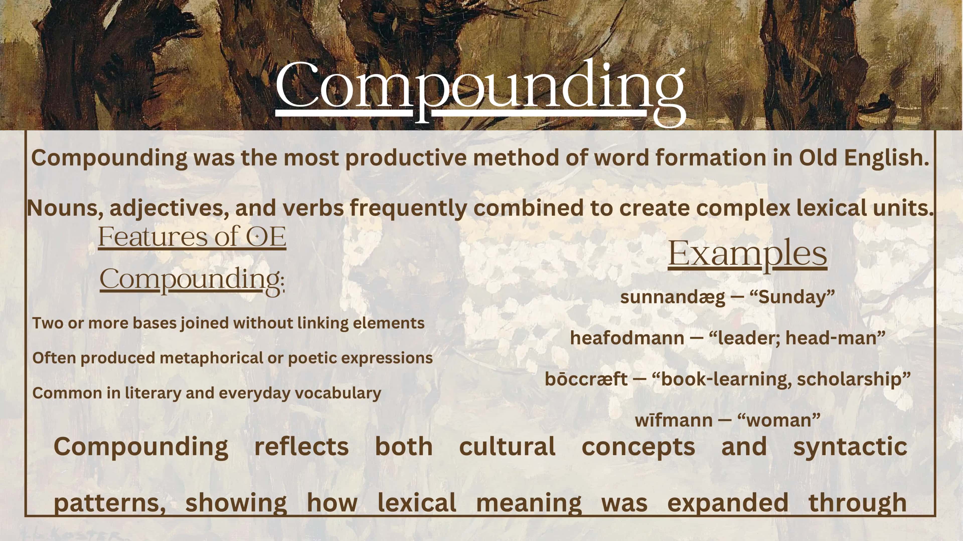 Word formation in Old English 3