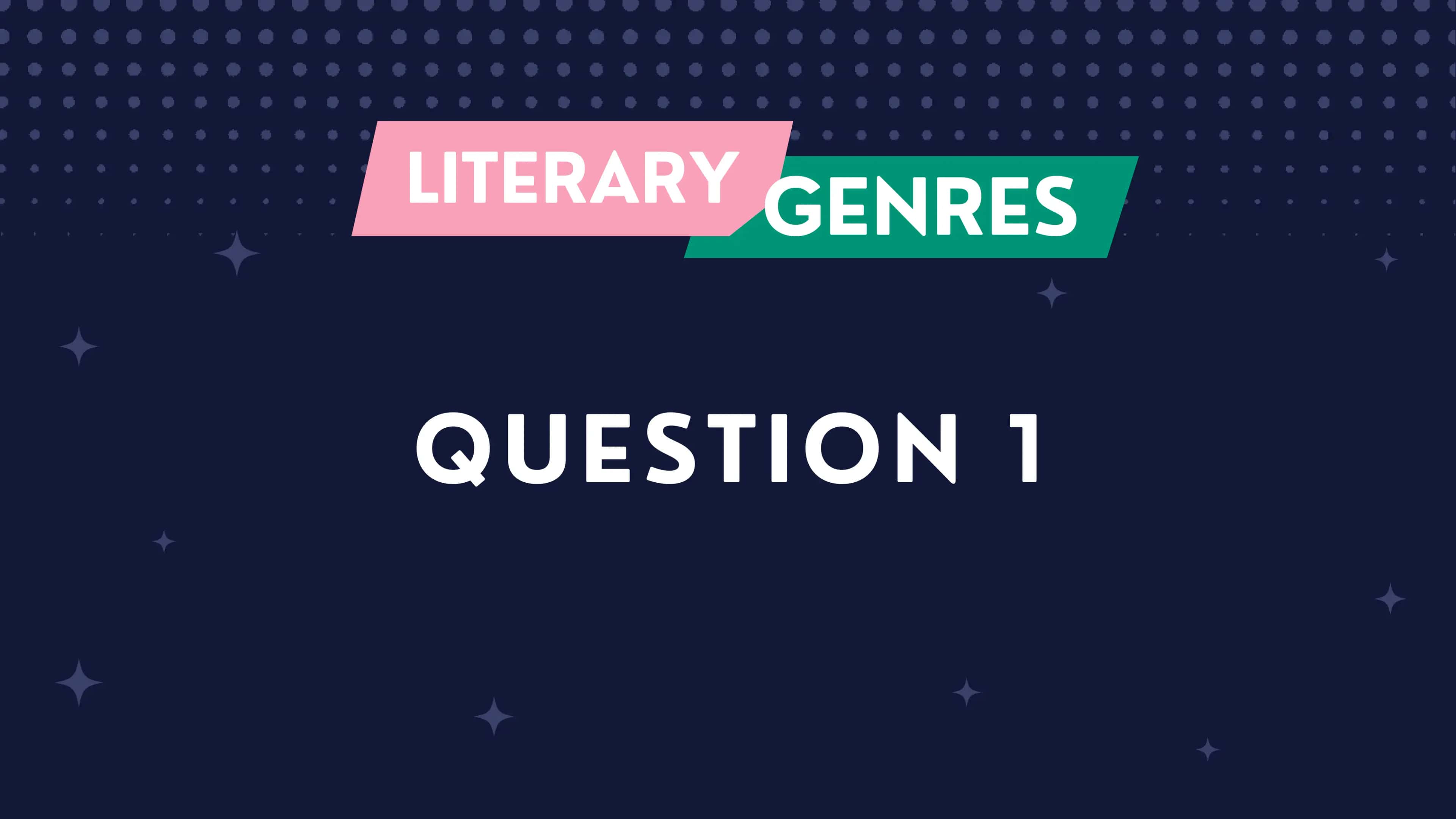 Quizzes about English literature genres. 3