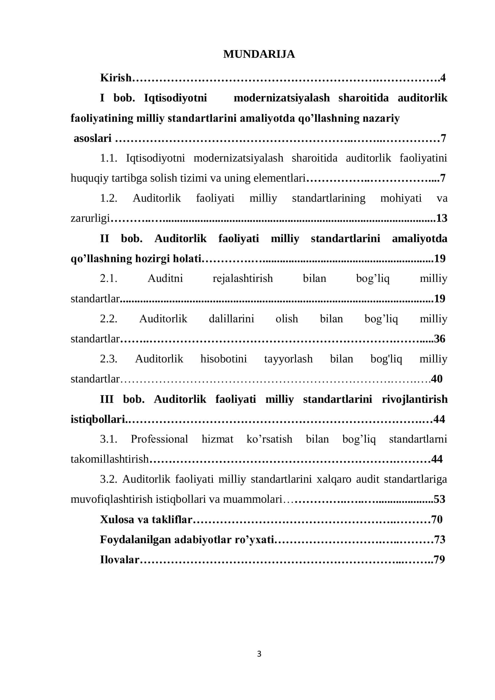 « Auditorlik faoliyatining milliy standartlarini amaliyotga qo’llash ahamiyati va istiqbollari » 3