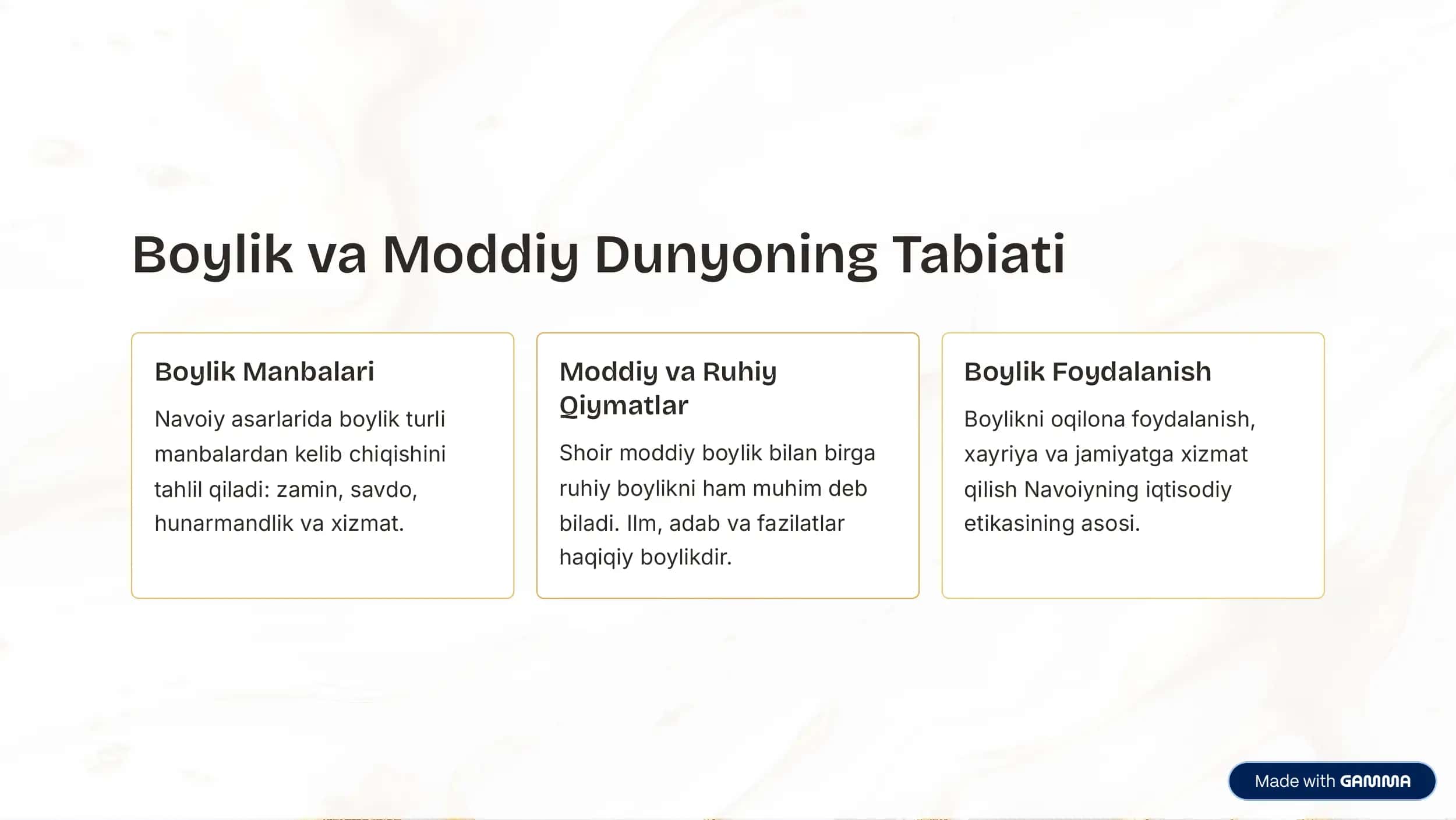 Alisher Navoiy asarlarida iqtisodiy g»oyalar 3