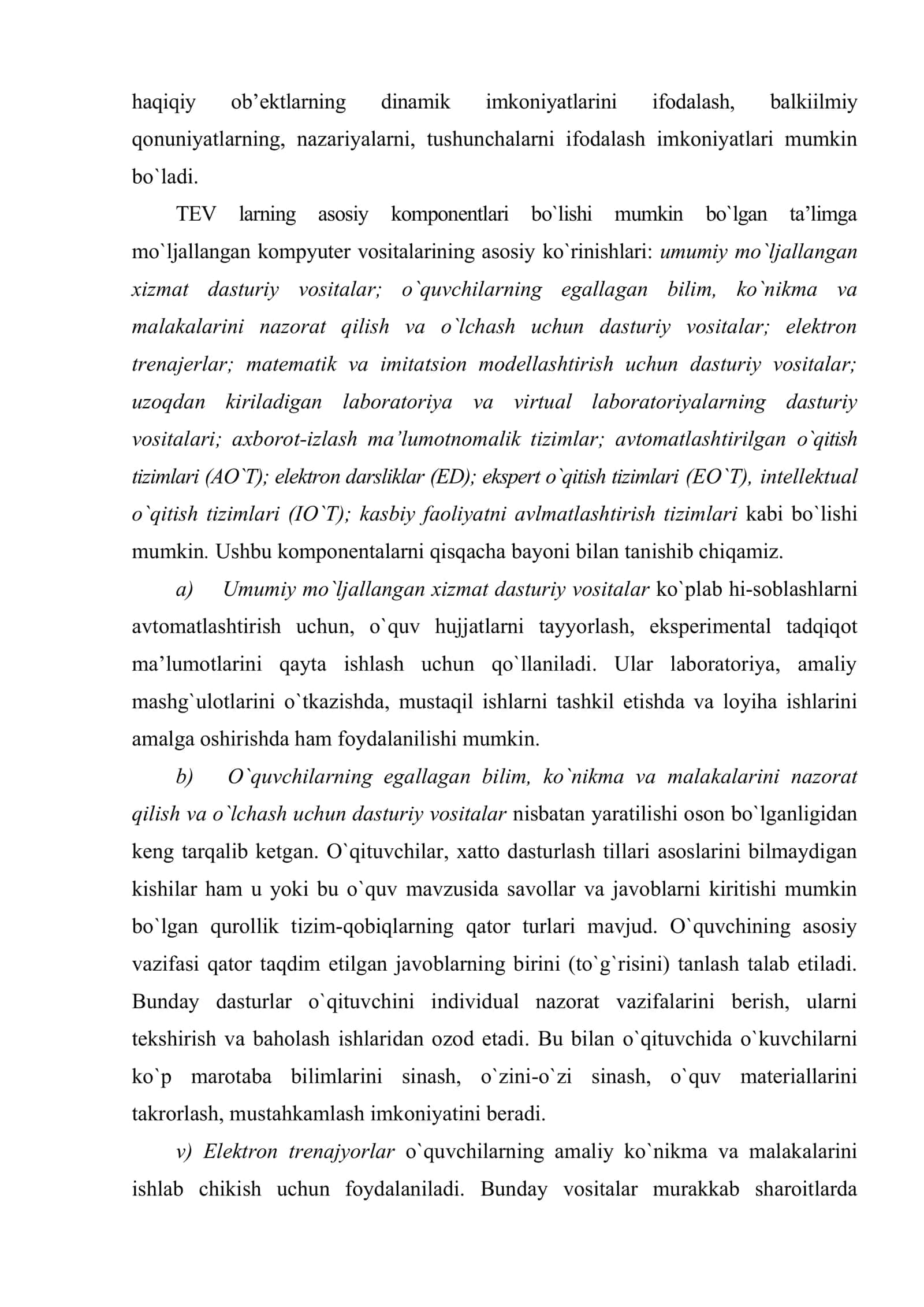 Ta’limiy elektron vositalar va ularni qo`llash 3