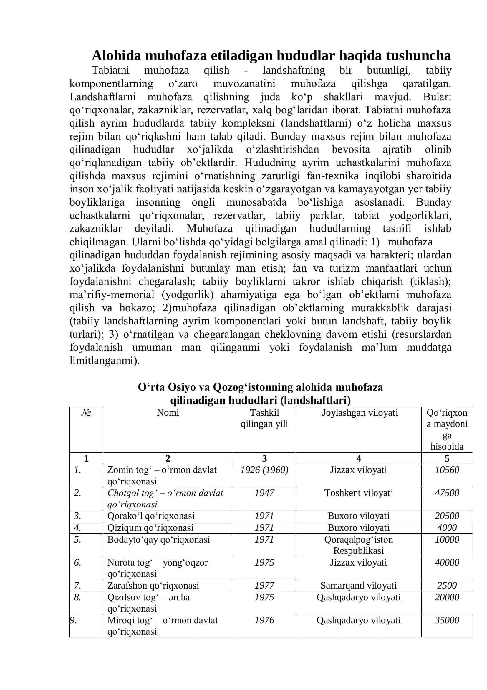 O'rtasiyo tabiiy geografiyasi 3