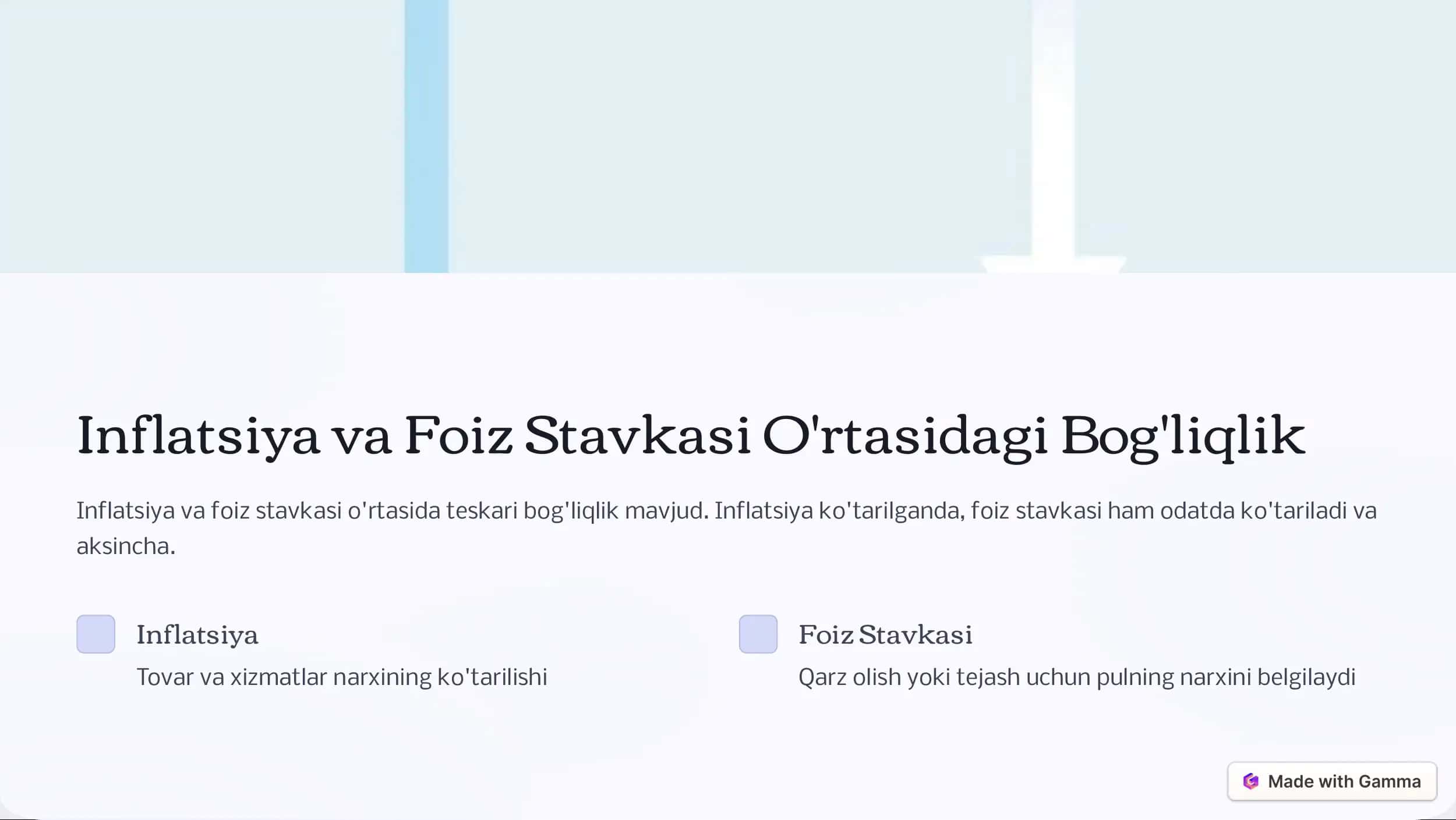 Inflatsiya va Foiz Stavkasi 3