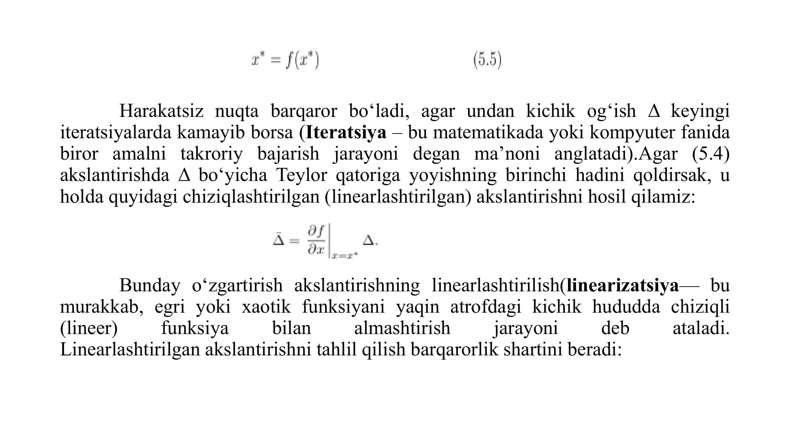 BIR O’LCHOVLI NUQTAVIY AKSLANTIRISHLAR 3
