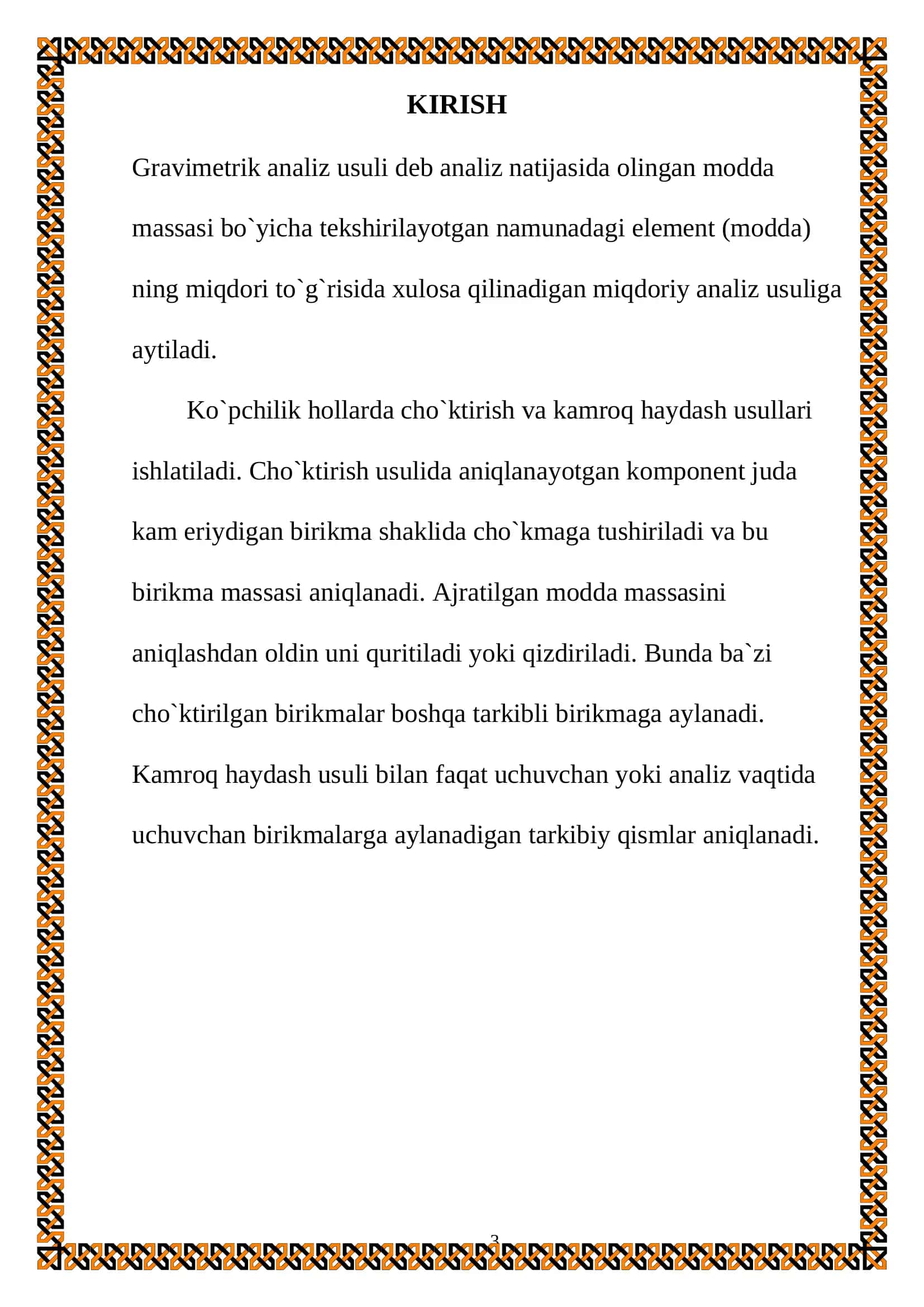 GRAVIMETRIK ANALIZ USULLARI 3