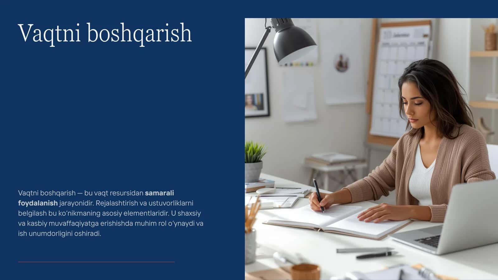 Vaqtni boshqarish ko‘nikmasi va uni rivojlantirish yo‘llari (Prezentatsiya) 3