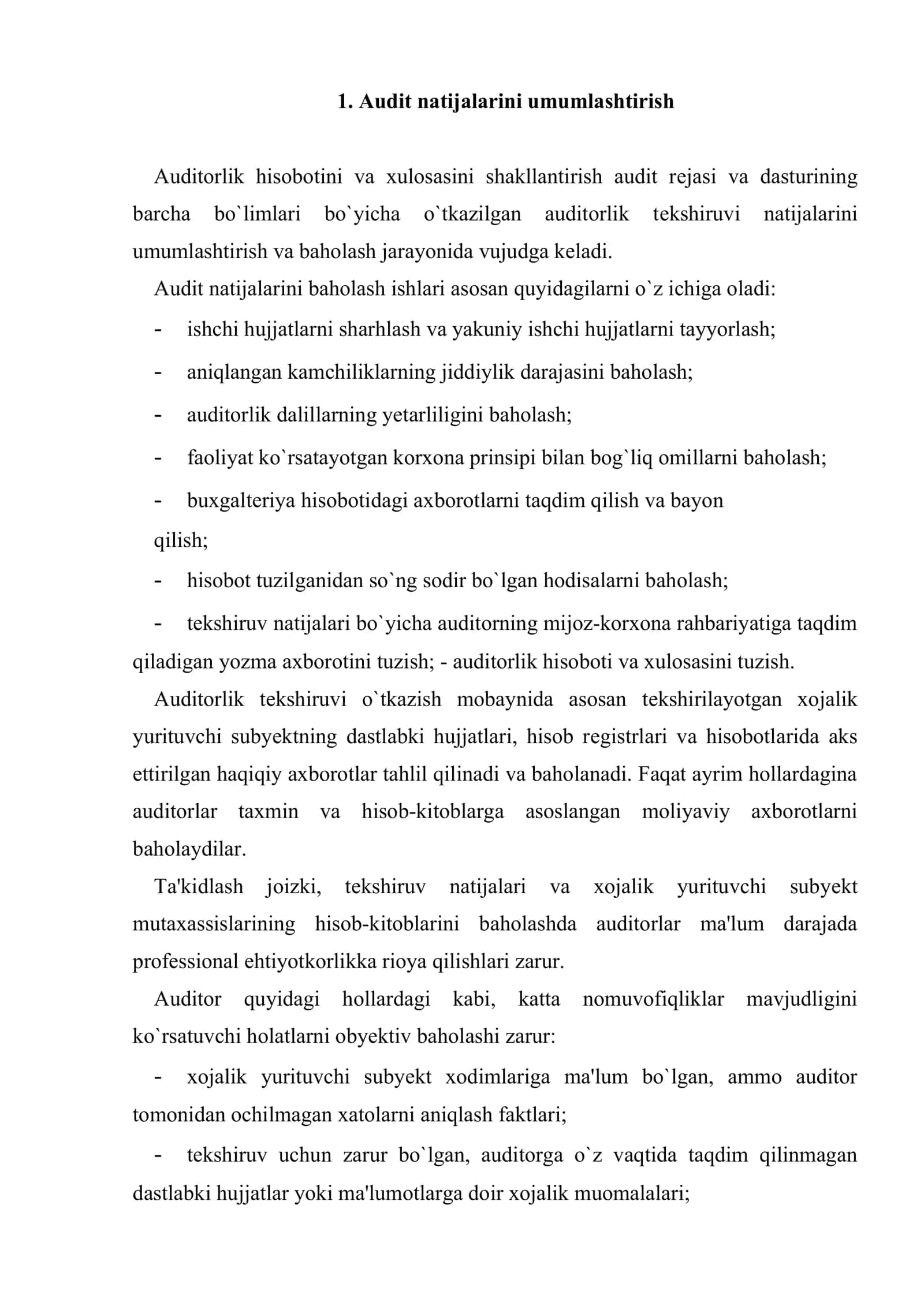 Auditorlik hisobot (xulosasi)ning elementlari 3