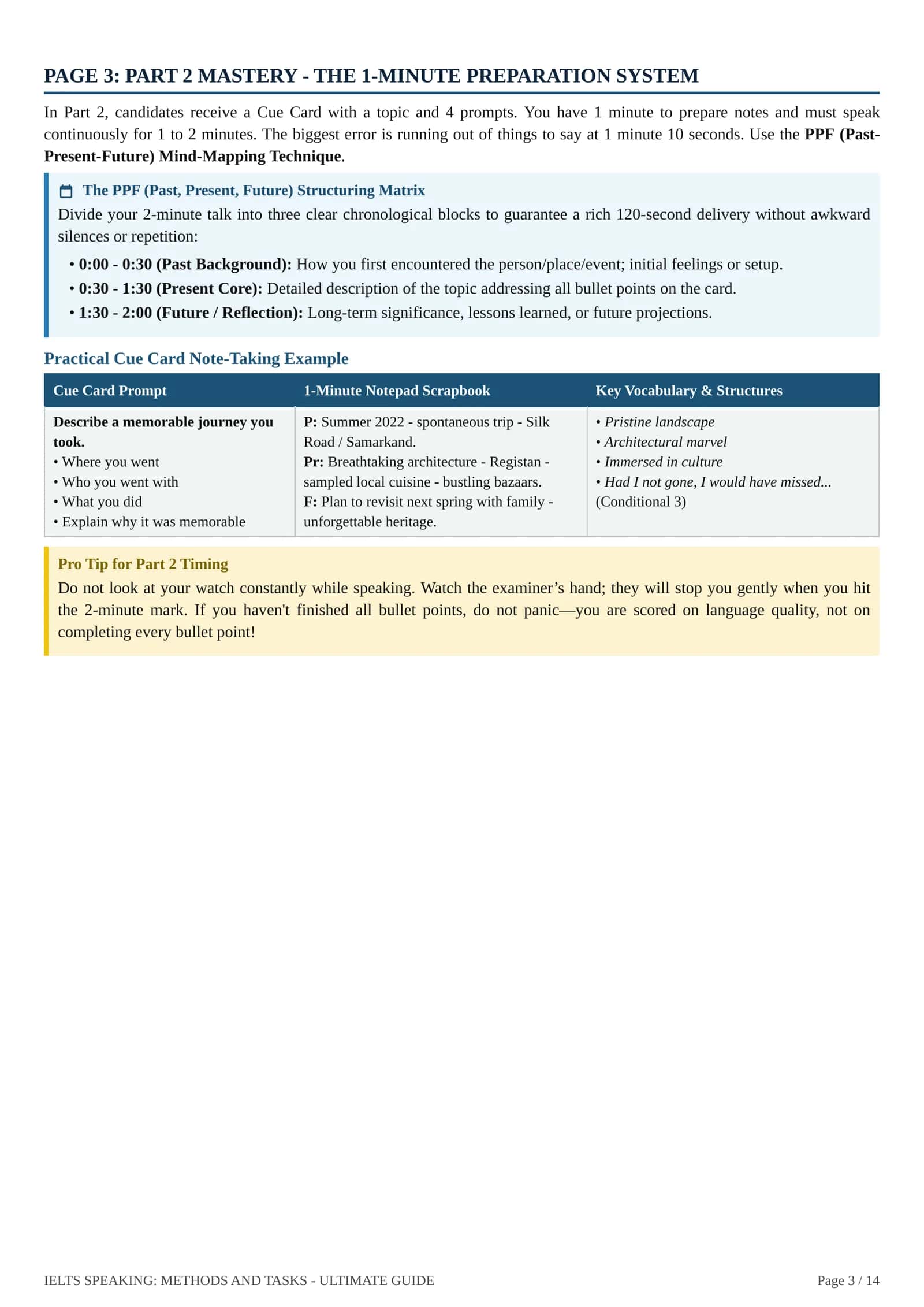 IELTS SPEAKING methods & mock tasks 3