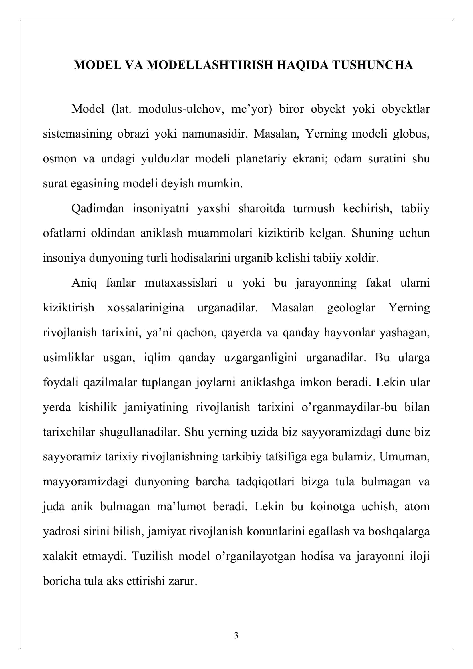 Matematik modellashtirish 3