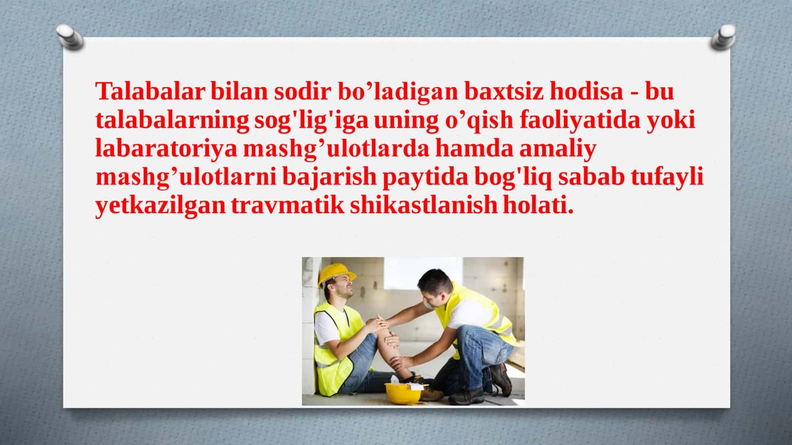 Mehnat va texnika xavfsizligi 3