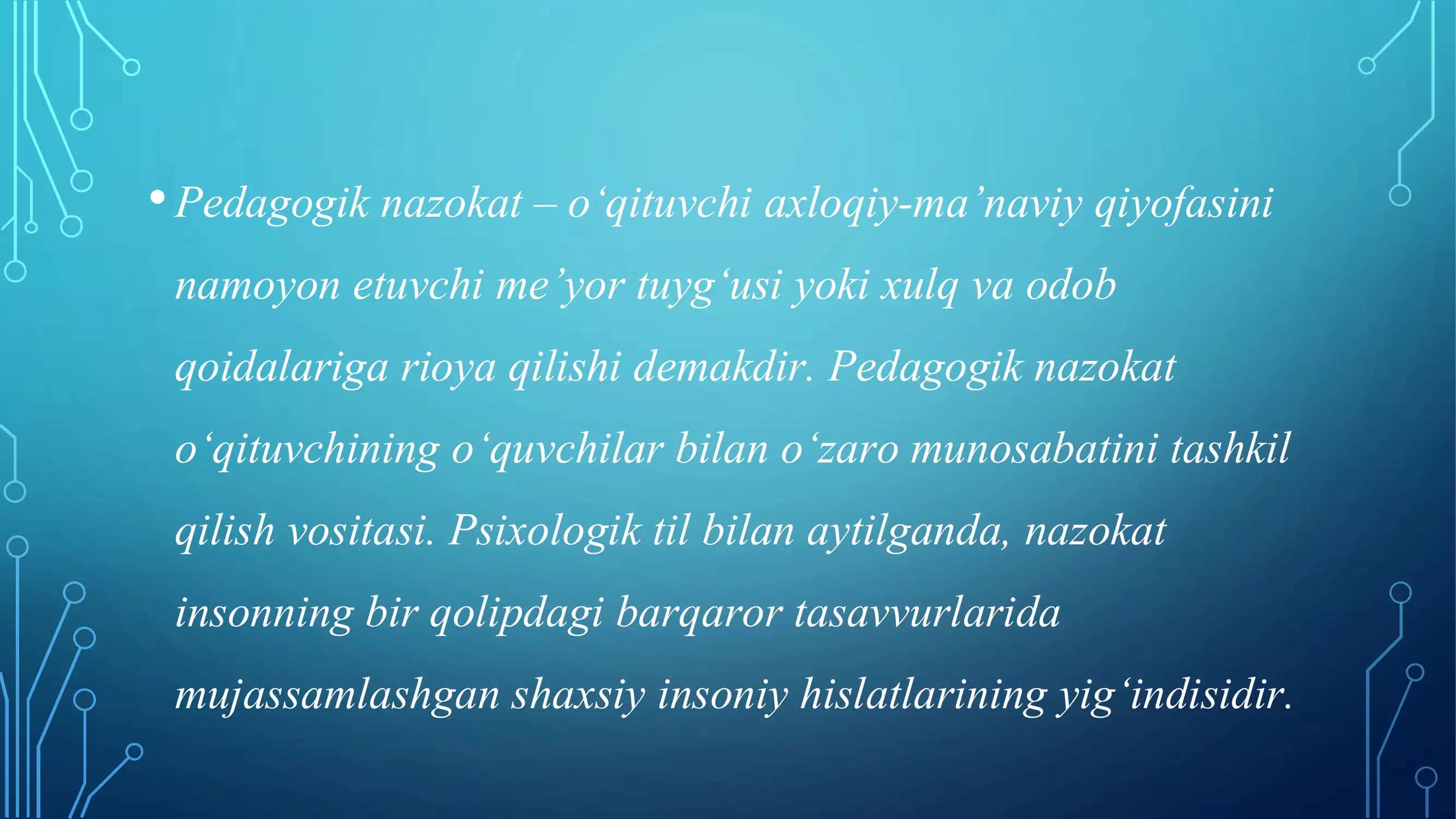 PEDAGOGIK NAZOKAT VA ODOB-AXLOQ 3
