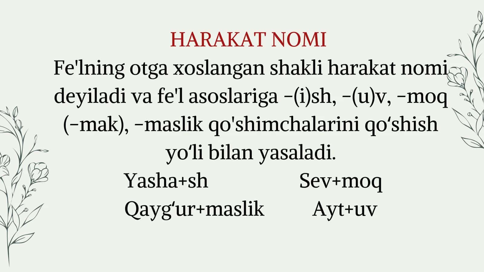 fe'lning vazifa shakllari 3