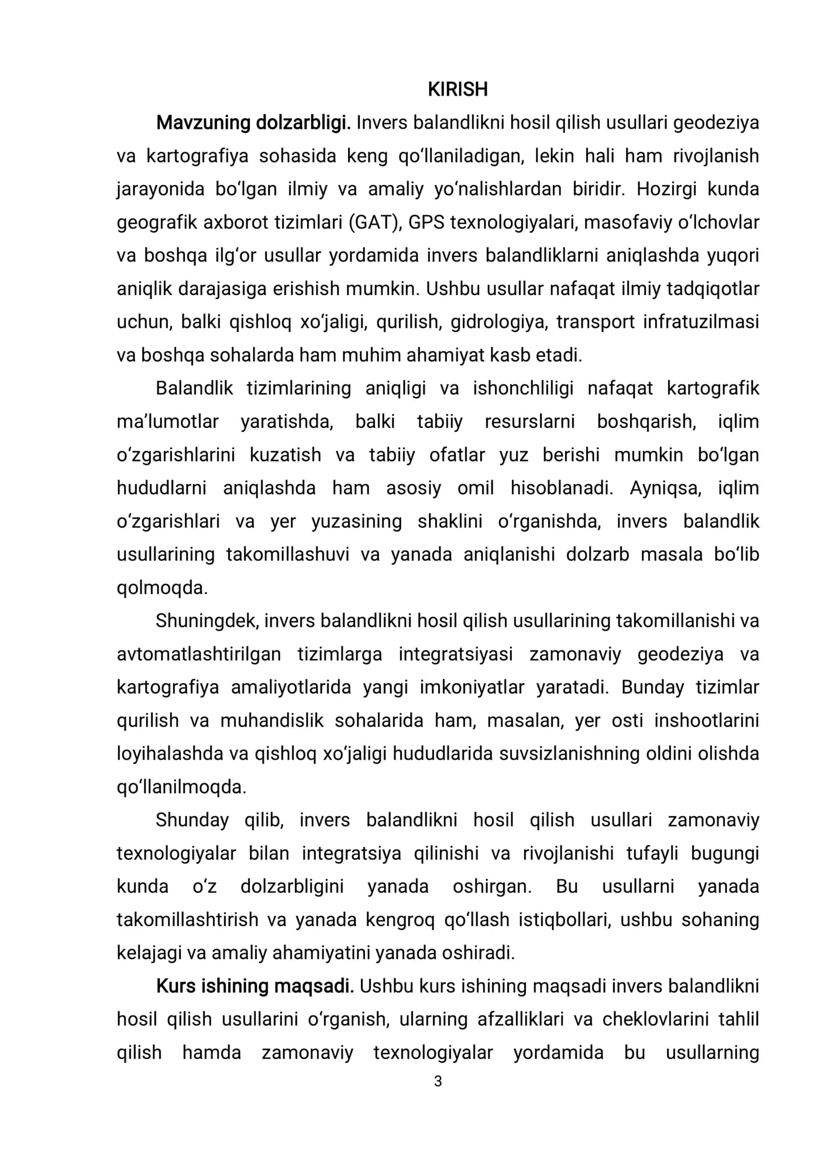 Invers balandlikni hosil qilish usullari 3