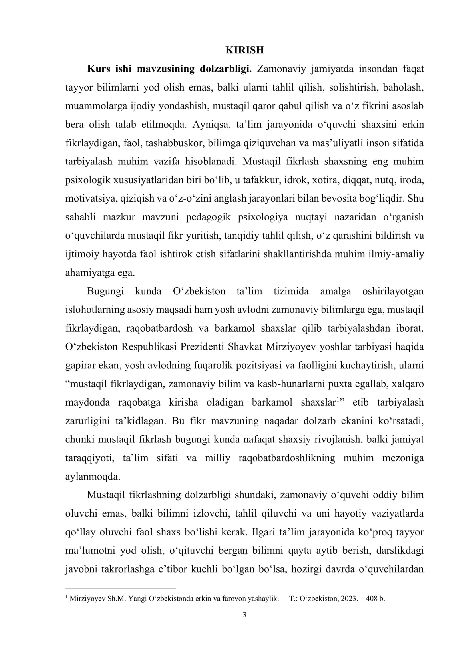 MUSTAQIL FIKRLASH SHAXS XISLATI SIFATIDA 3