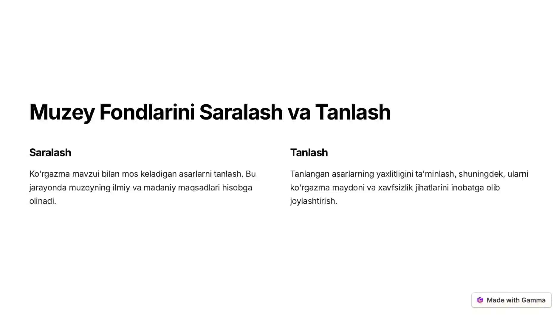 Muzey Ko'rgazmasini Tashkil Etish 3