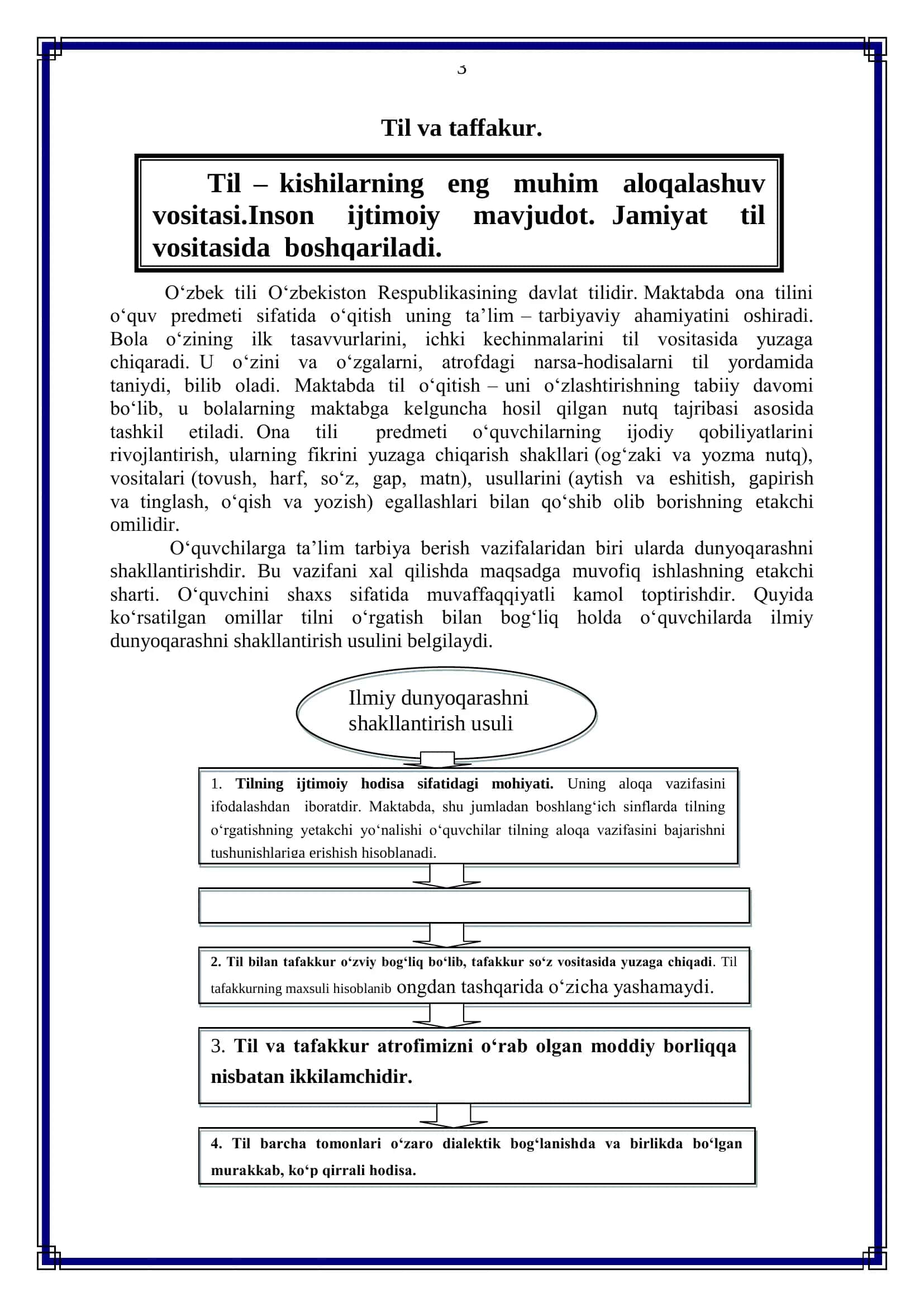 Ona tili o‘qitish metodikasi 3