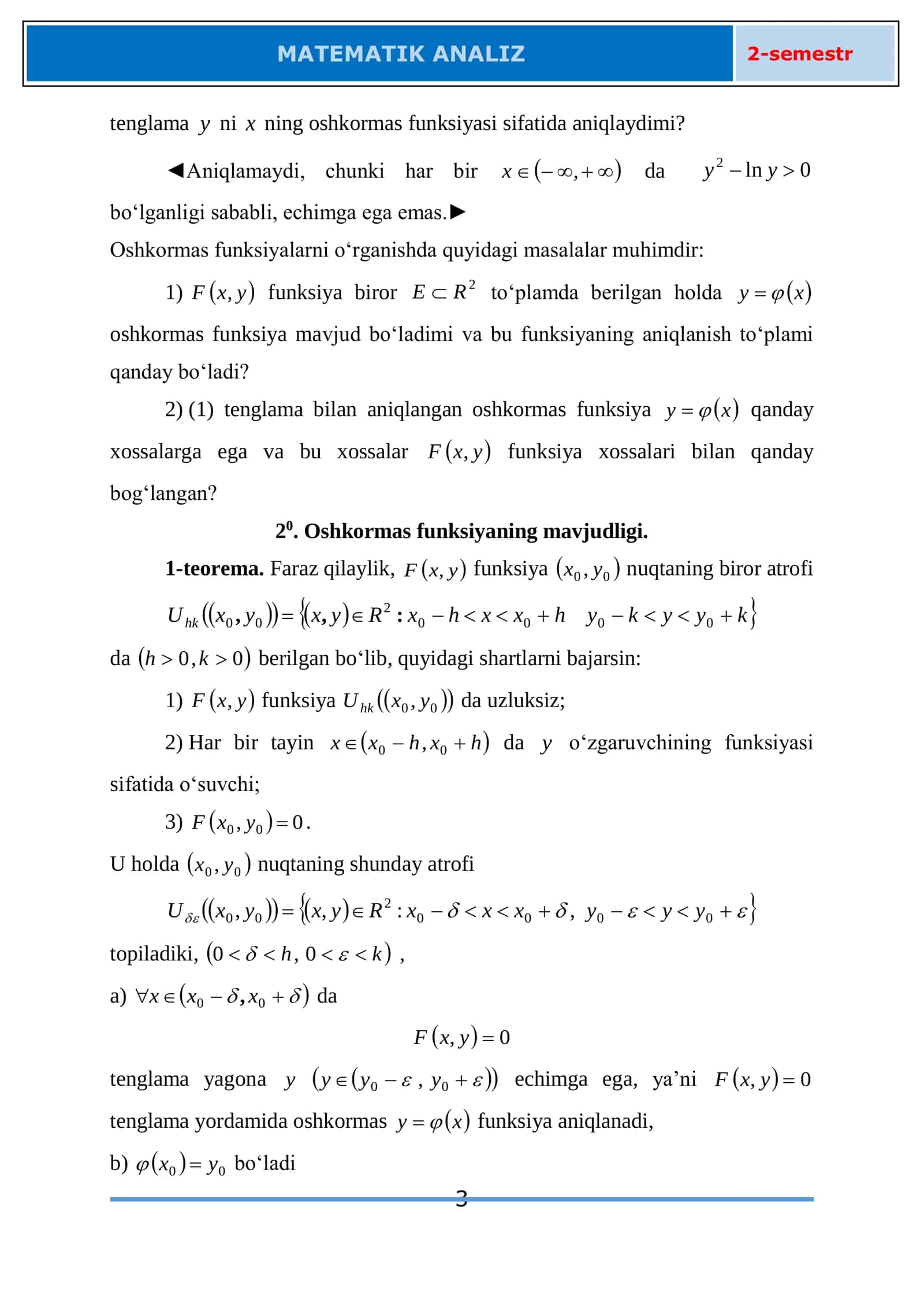 MATEMATIK ANALIZ 3