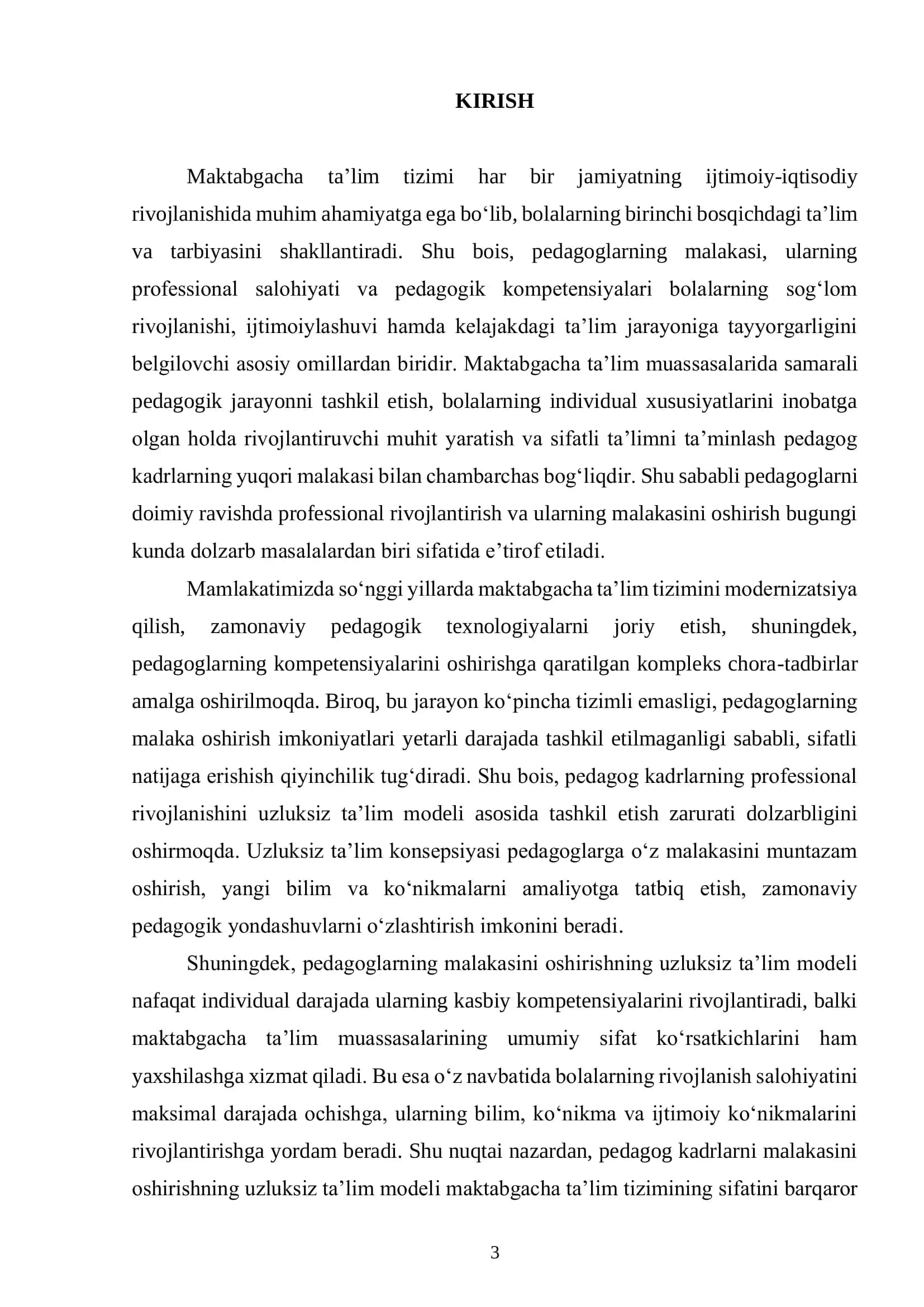 MAKTABGACHA TA’LIMDA PEDAGOGIK JARAYONLARNI LOYIHALASHTIRISH 3