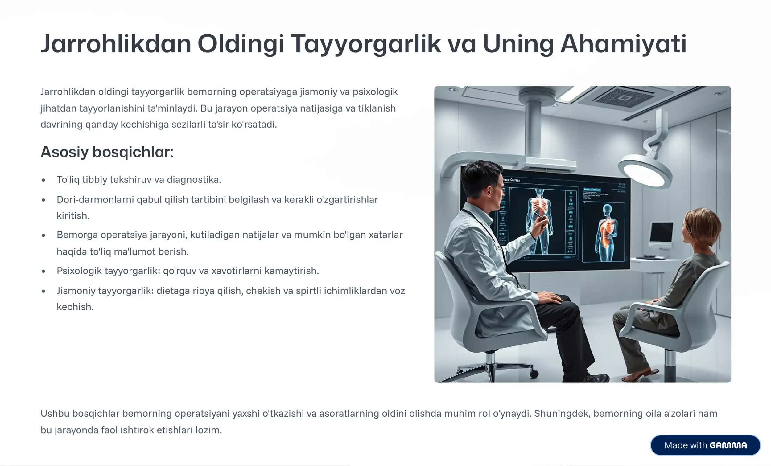 Jarrohlik Bemorlarini Parvarishlash: Asosiy Tamoyillar 3