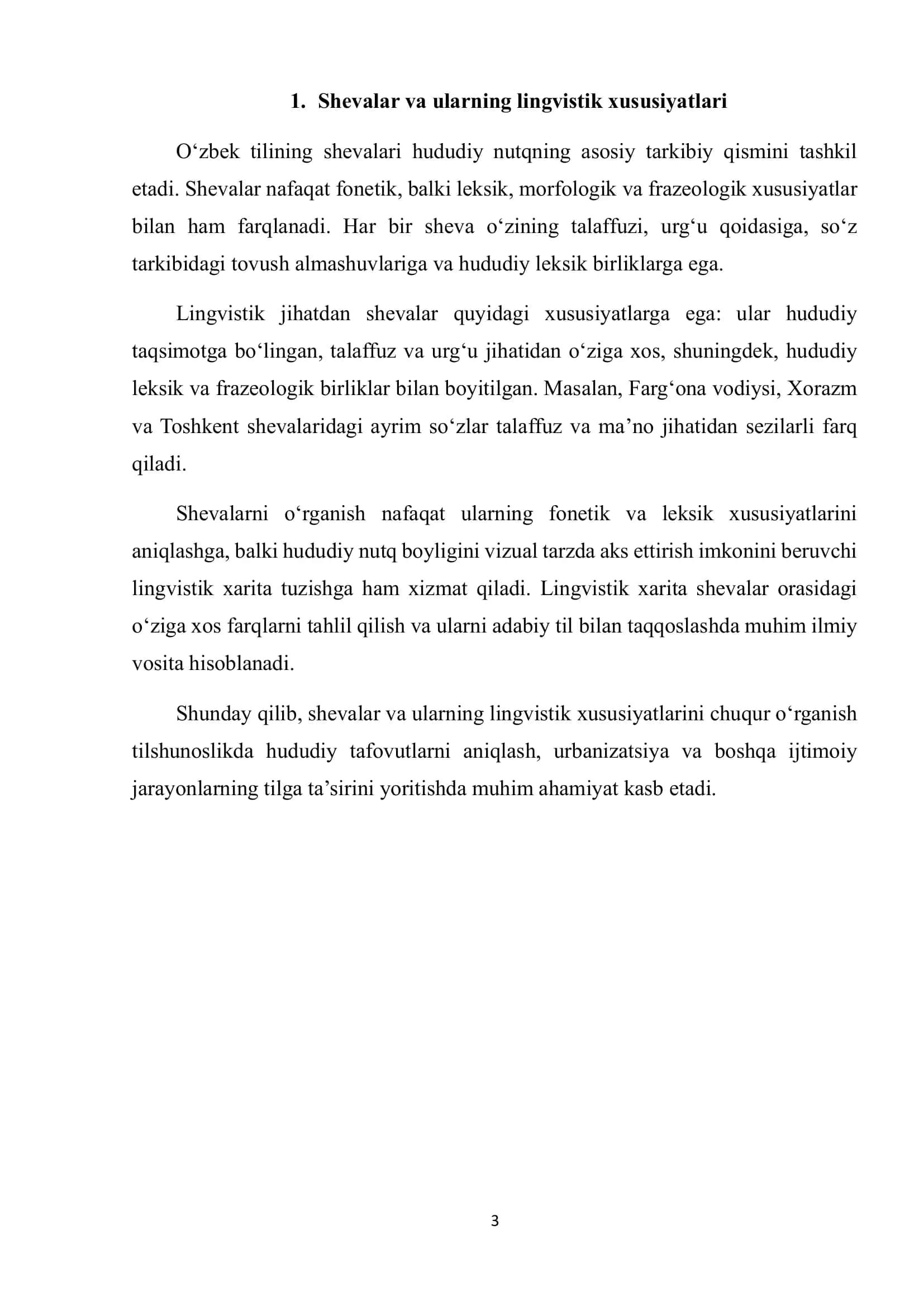 Shevalarning lingvistik xaritasini tuzish 3
