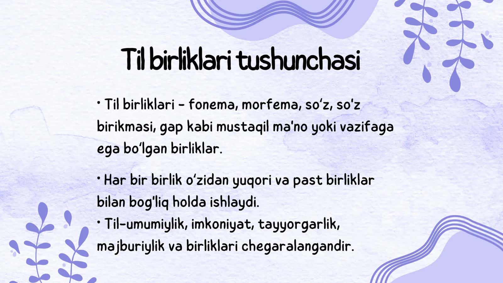 TIL BIRLIKARI OʻRTASIDAGI MUNOSABATLAR 3