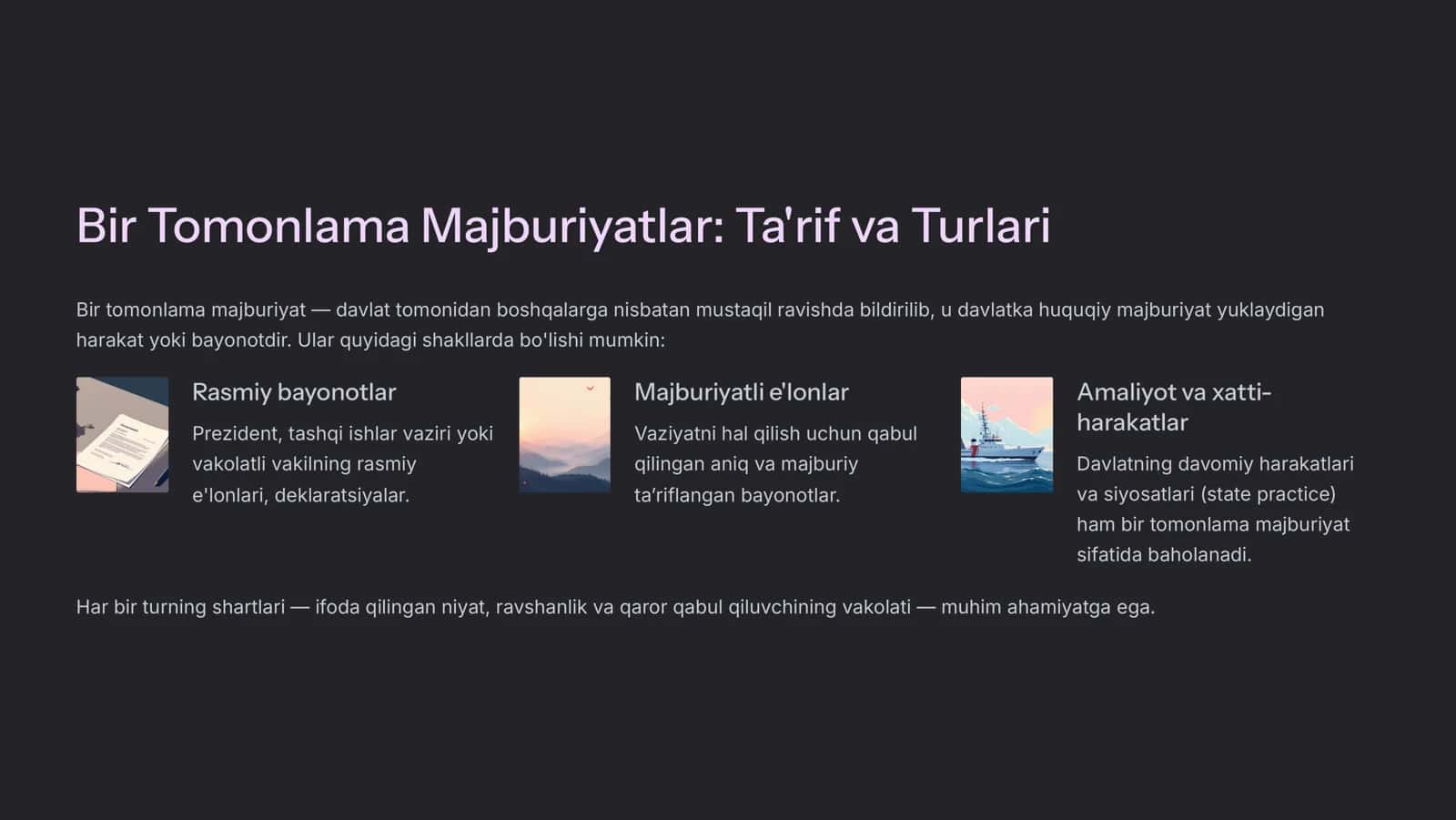 Davlatlarning Bir Tomonlama Majburiyatlari va Estoppel Instituti 3