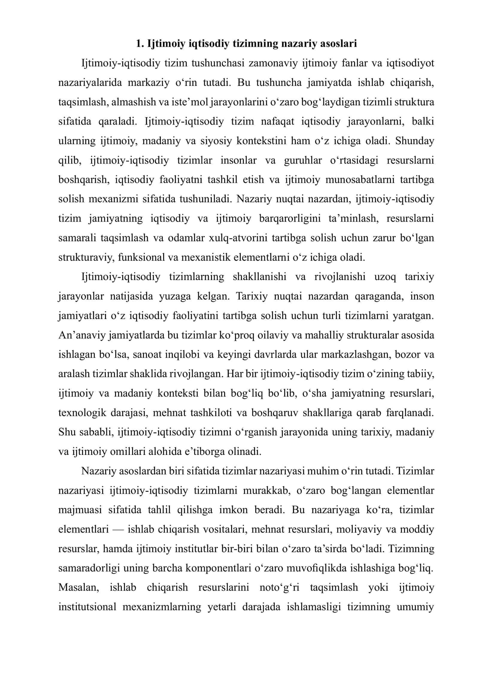 IJTIMOIY IQTISODIY TIZIMLAR 3