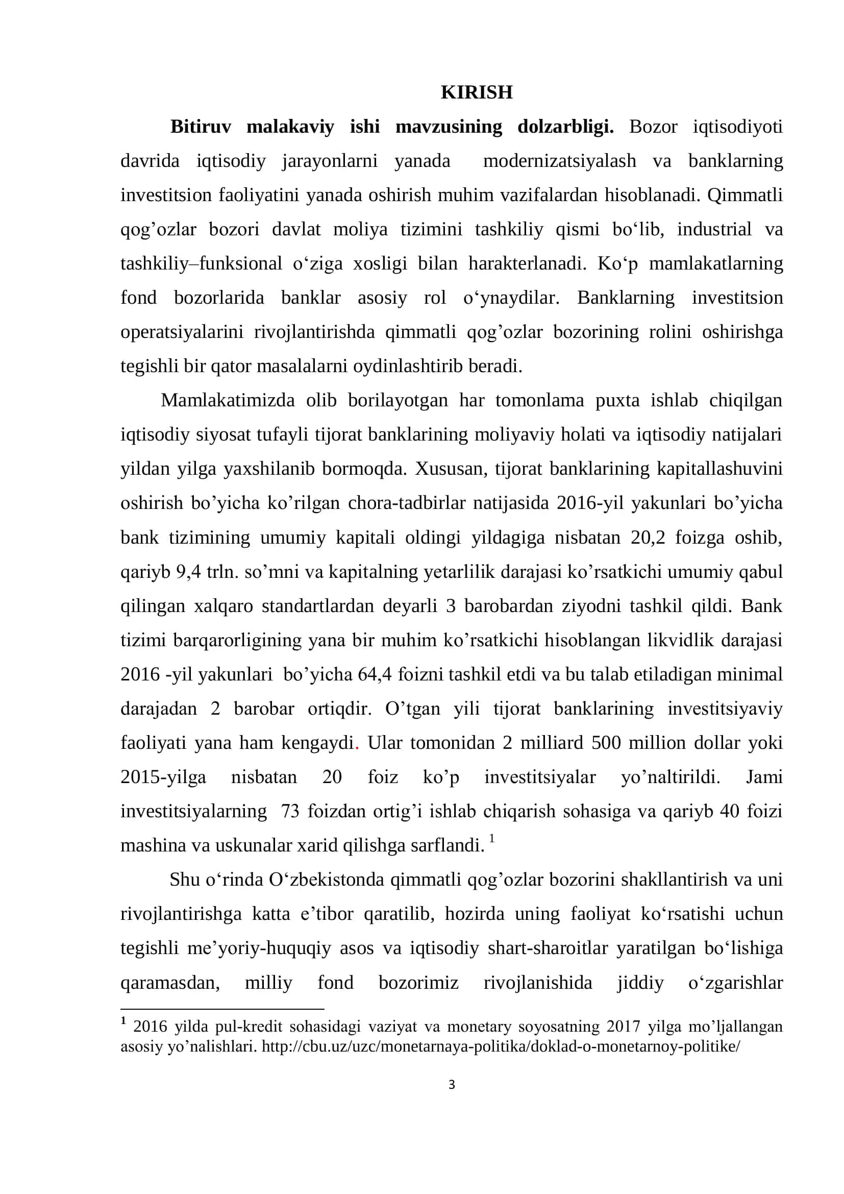 TIJORAT BANKLARINING QIMMATLI QOG’OZLAR BOZORIDAGI EMISSION OPERATSIYALARINING IQTISODIY VA HUQUQIY ASOSLARI 3