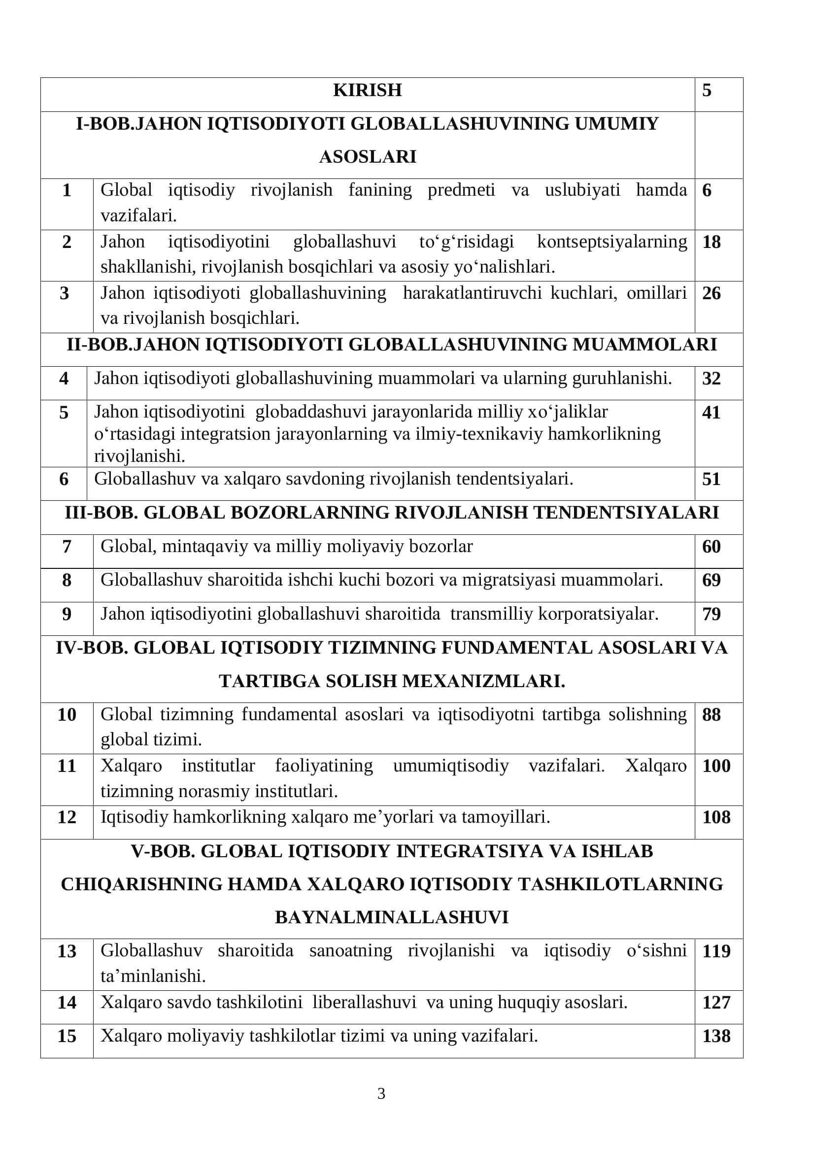 Global iqtisodiy rivojlanish 3