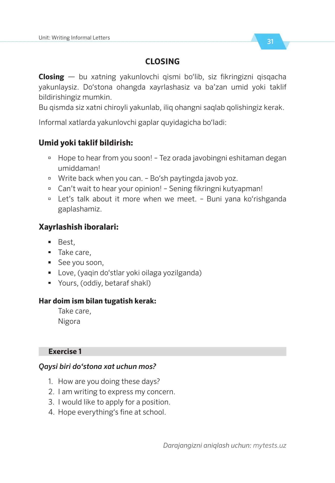 Multilevel Master. Writing 3