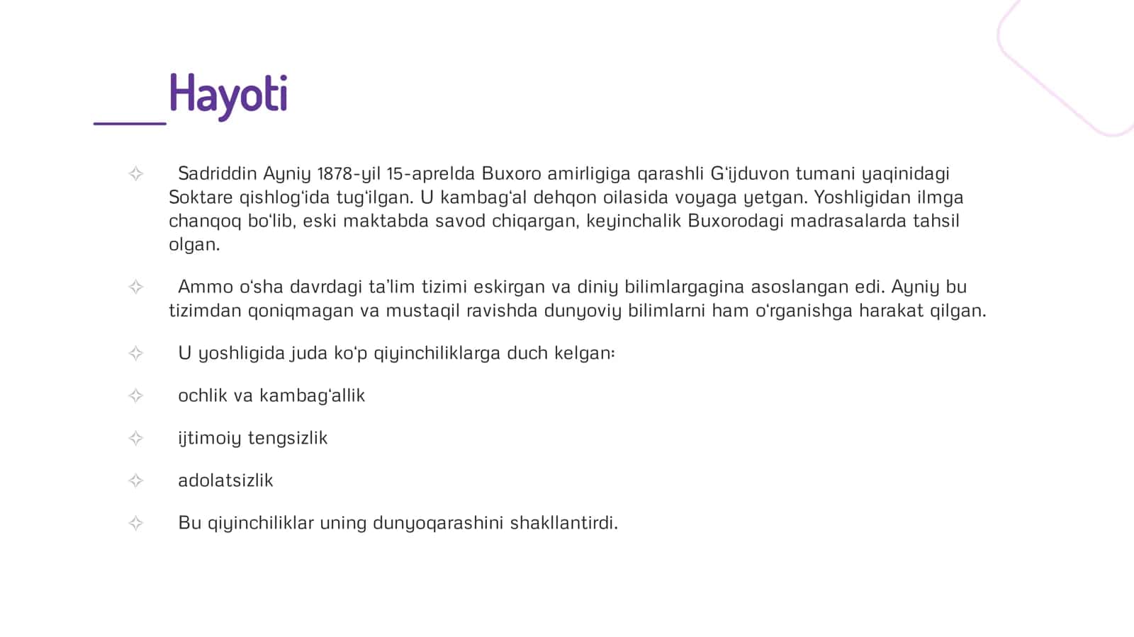 Sadriddin Ayniy hayoti va ijodi 3