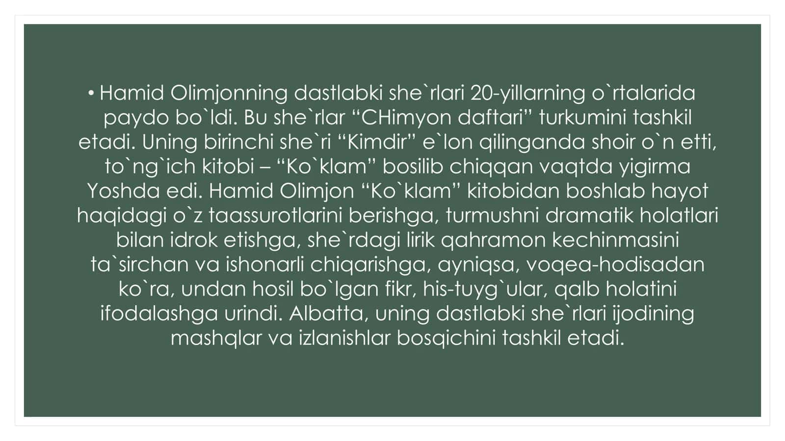 Hamid Olimjon hayoti va ijodi 3