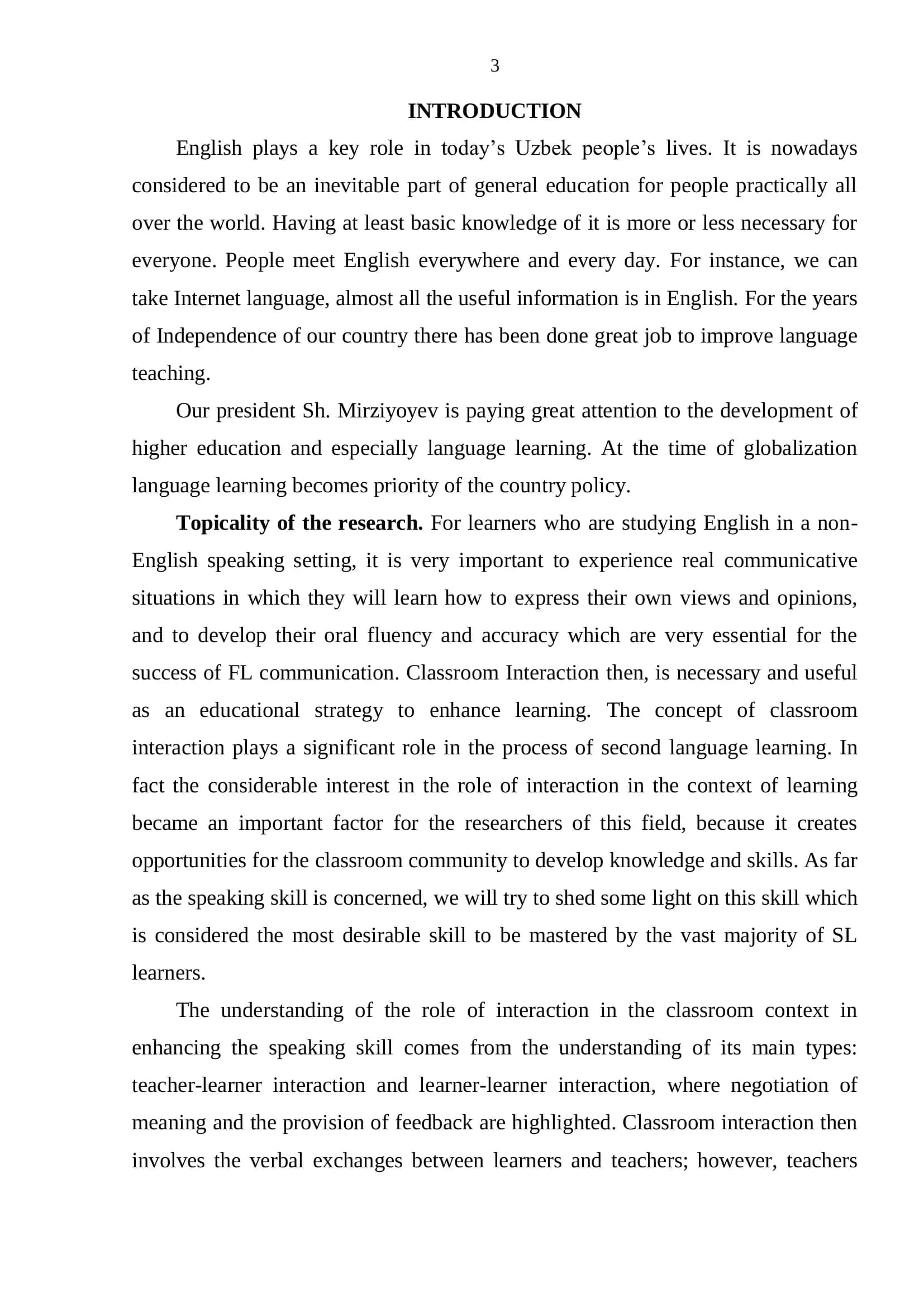 ENGLISH LANGUAGE AND LITERATURE 3