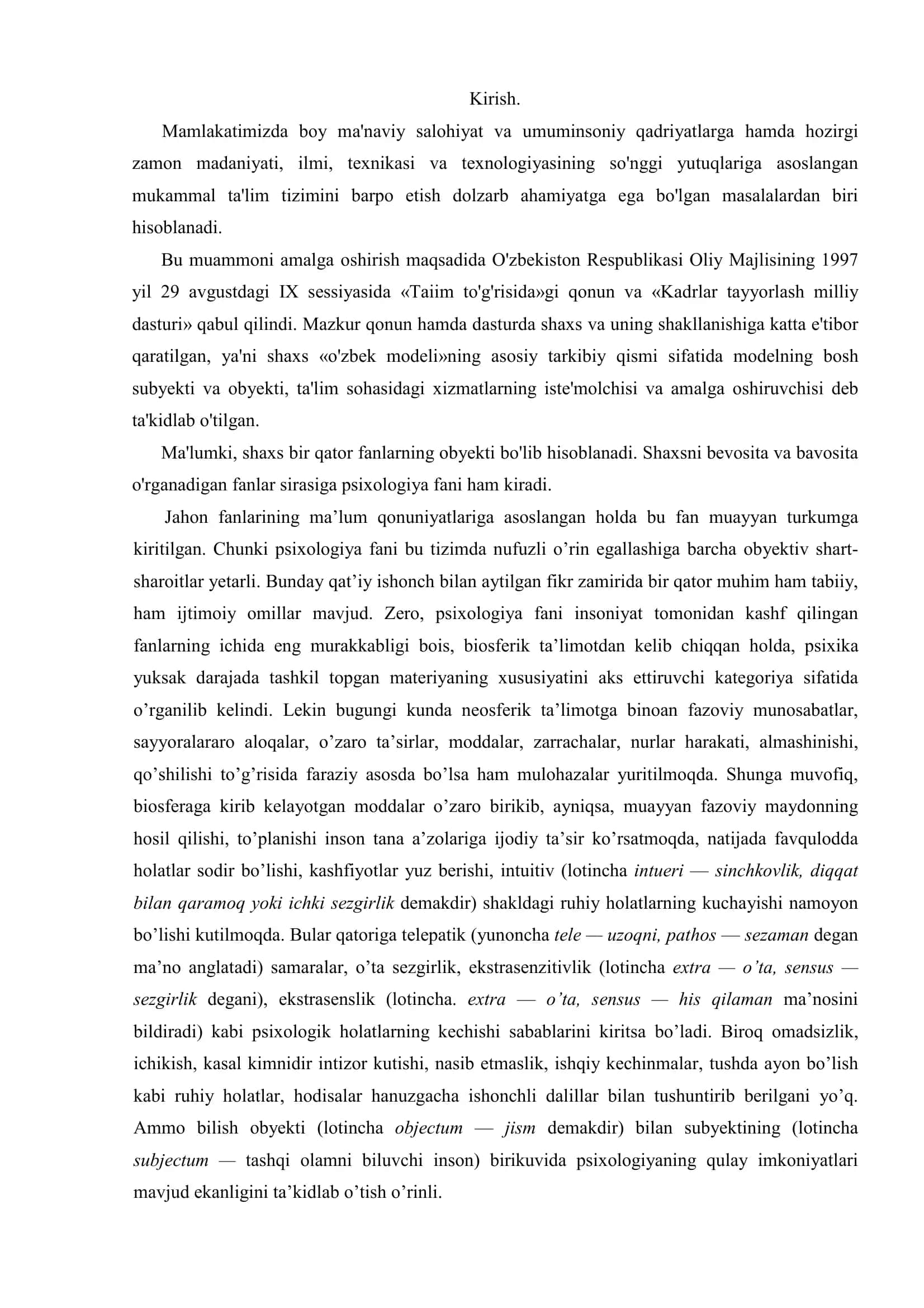 Hozirgi zamon psixologiyasi 3
