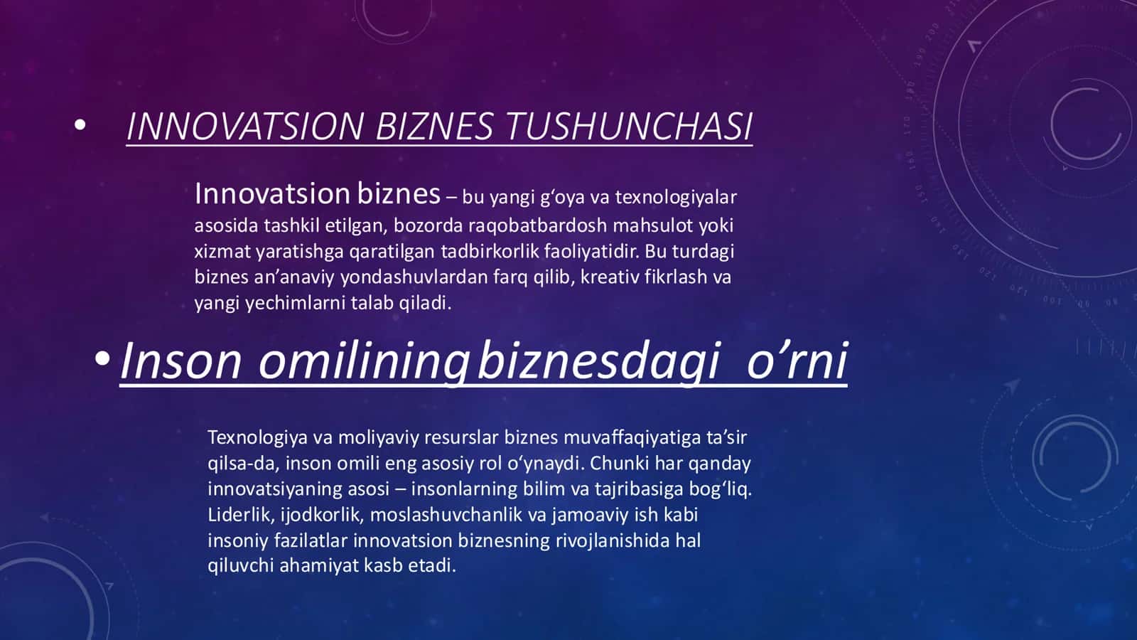INNOVASION BIZNESDA INSON OMILI 3