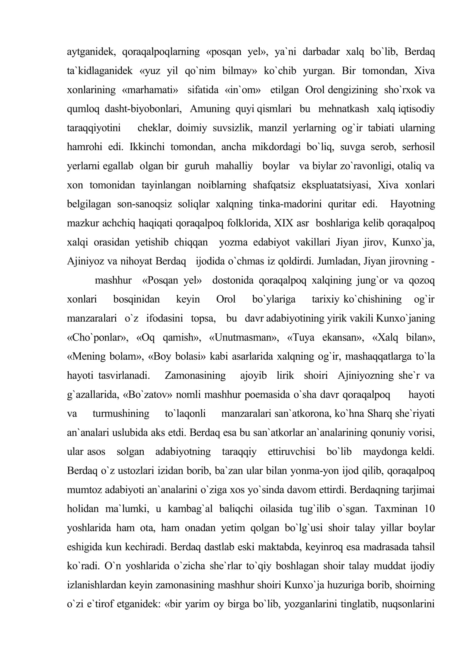 Berdaq – Qoraqalpoq adabiyotining asoschisi 3