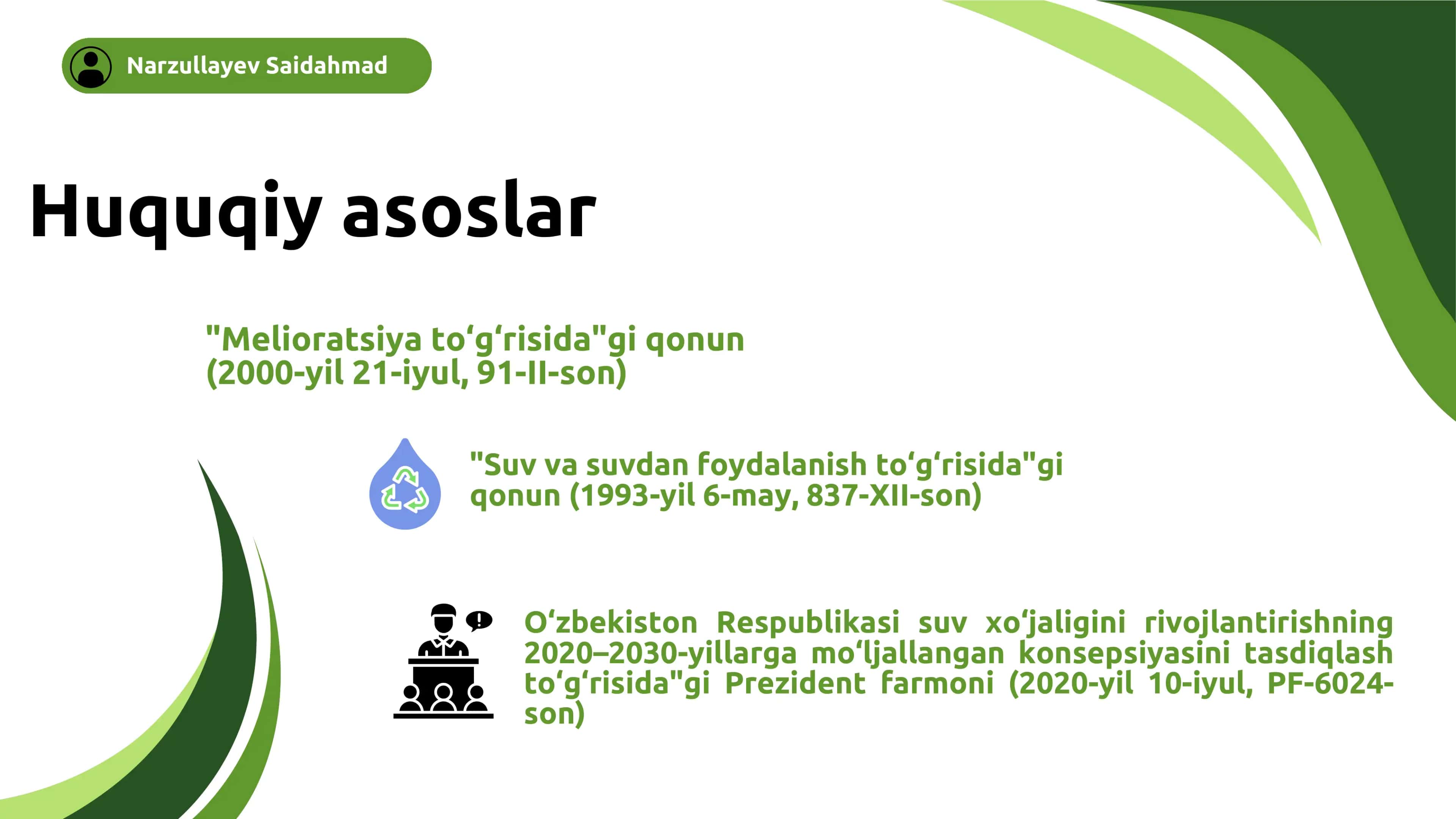 Melioratsiya va suv xo`jaligi 3