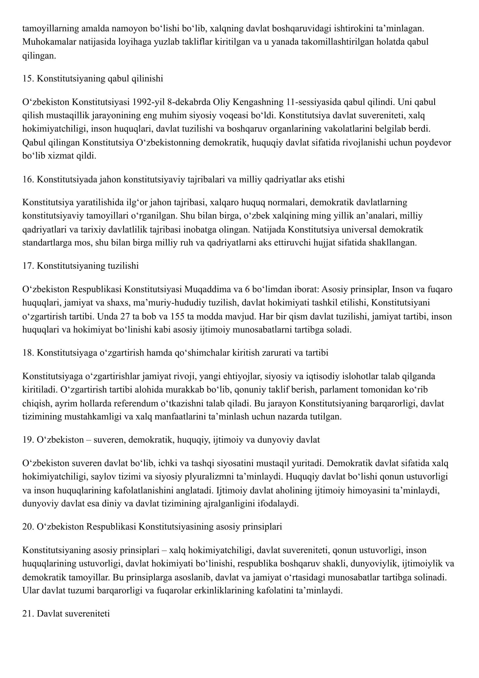 Konstitutsiyaviy huquq fanidan sessiya javoblari 3