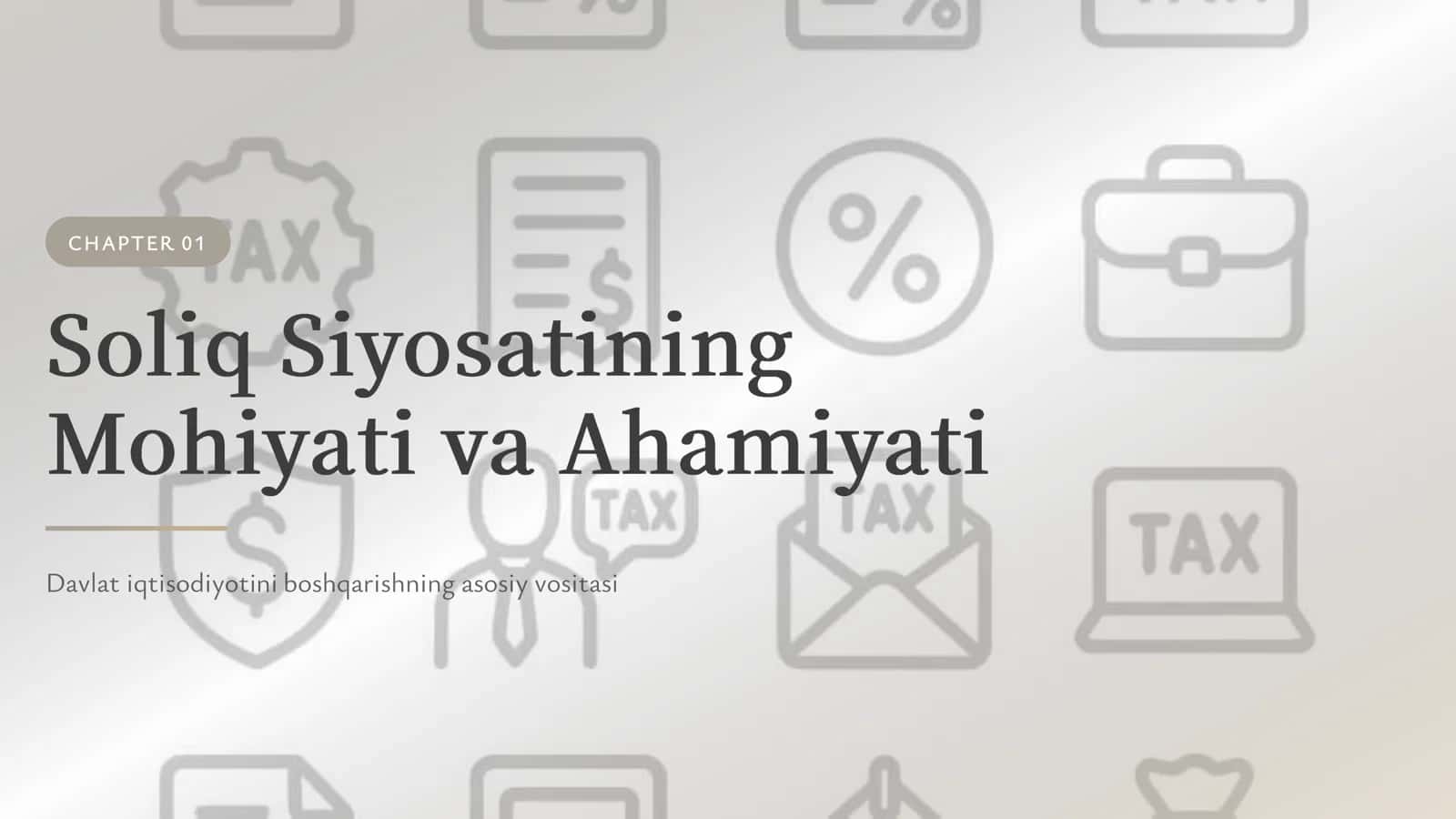 Soliq siyosati va Iqtisodiy o'sish - Taqdimot 3