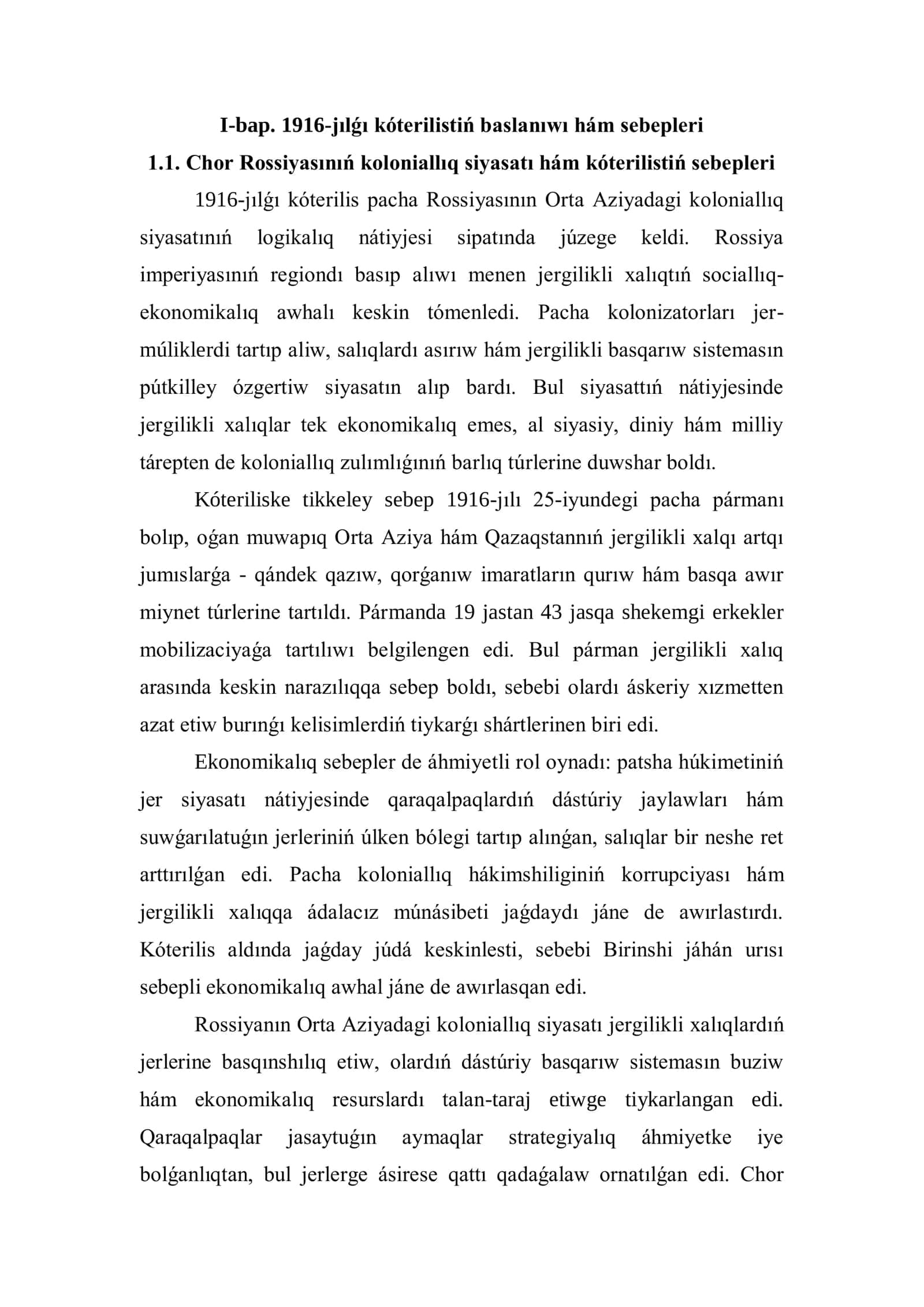 Oń jaǵalıqtaǵı qaraqalpaqlardıń 1916-jılǵı qozǵalańı 3
